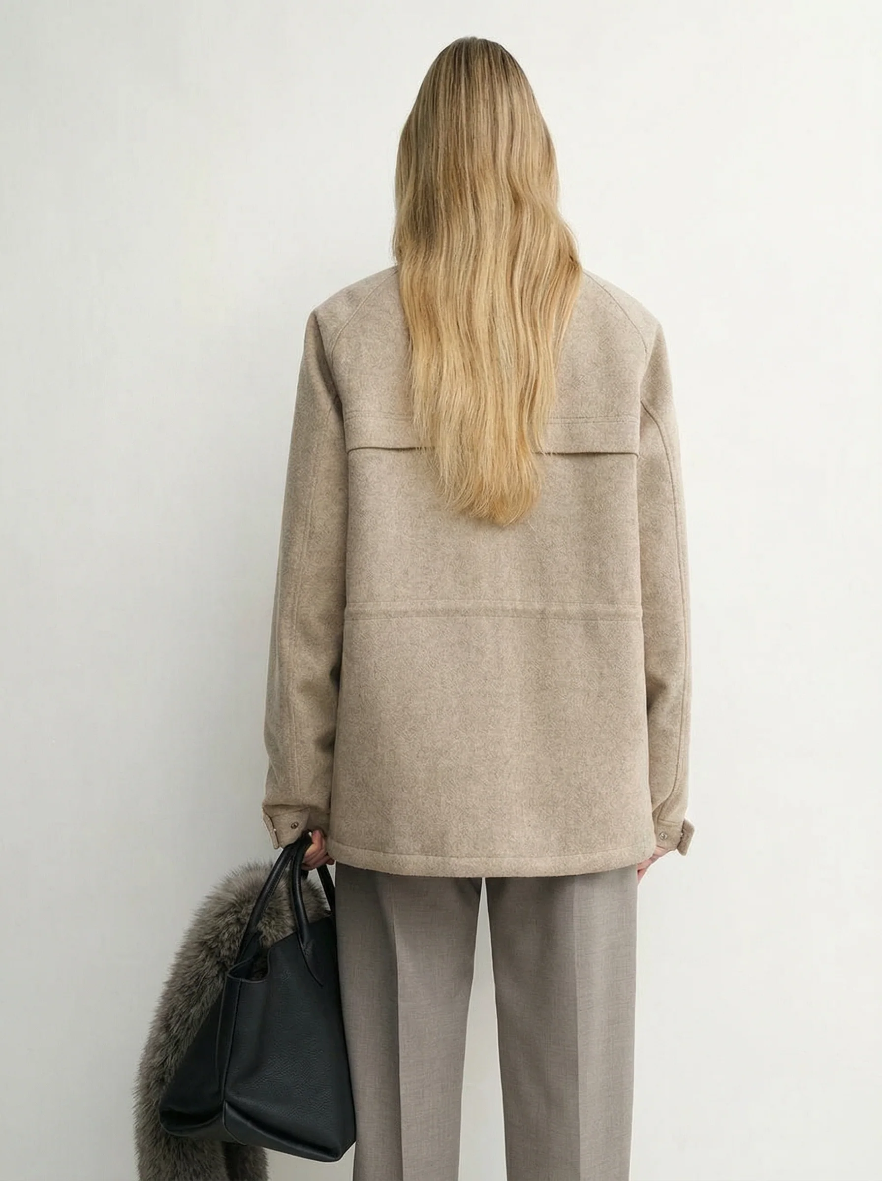 Fur Collar Wool Parka - Image 3