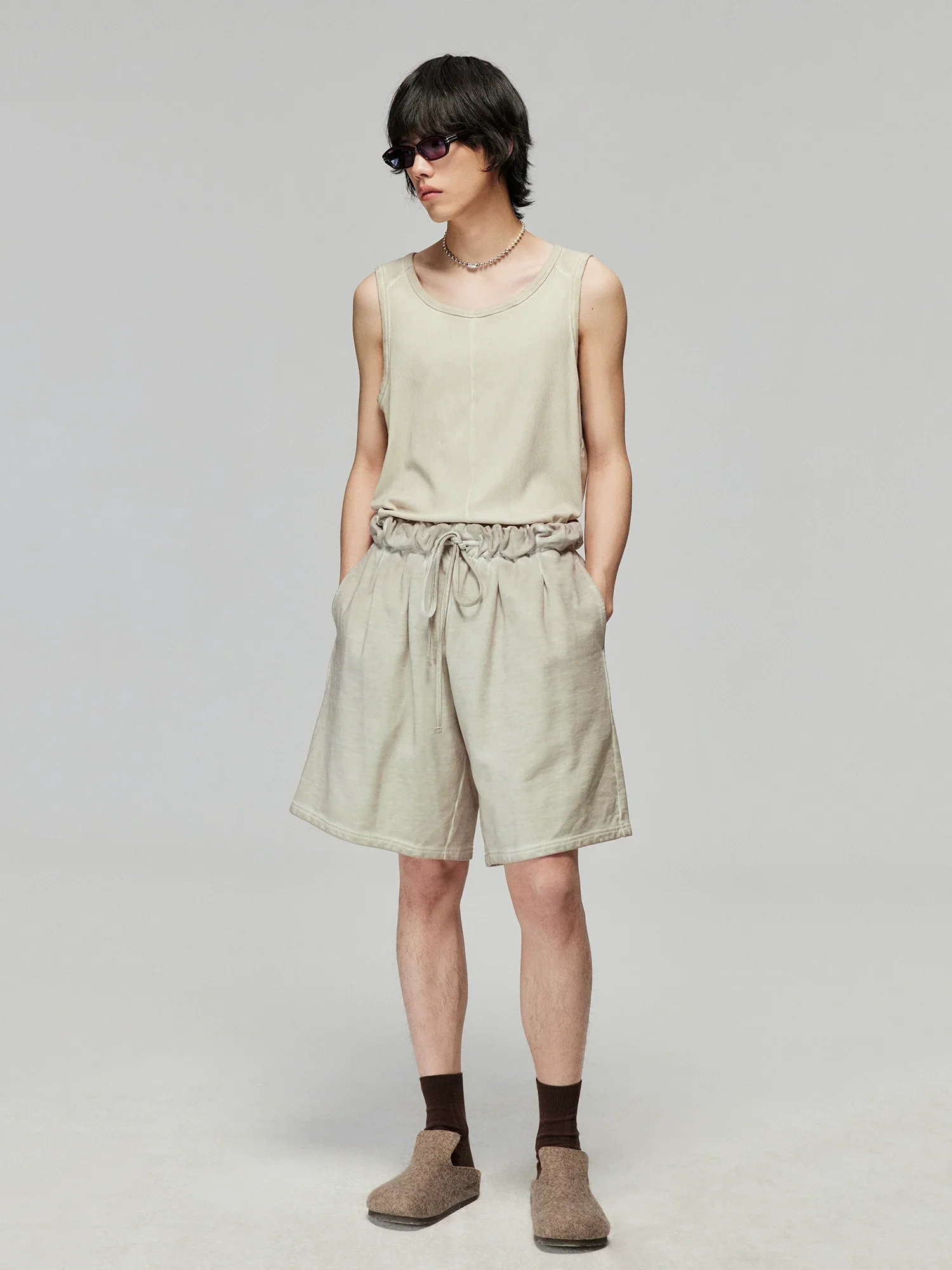 Garment-Dyed Cotton Paperbag Shorts - Image 4
