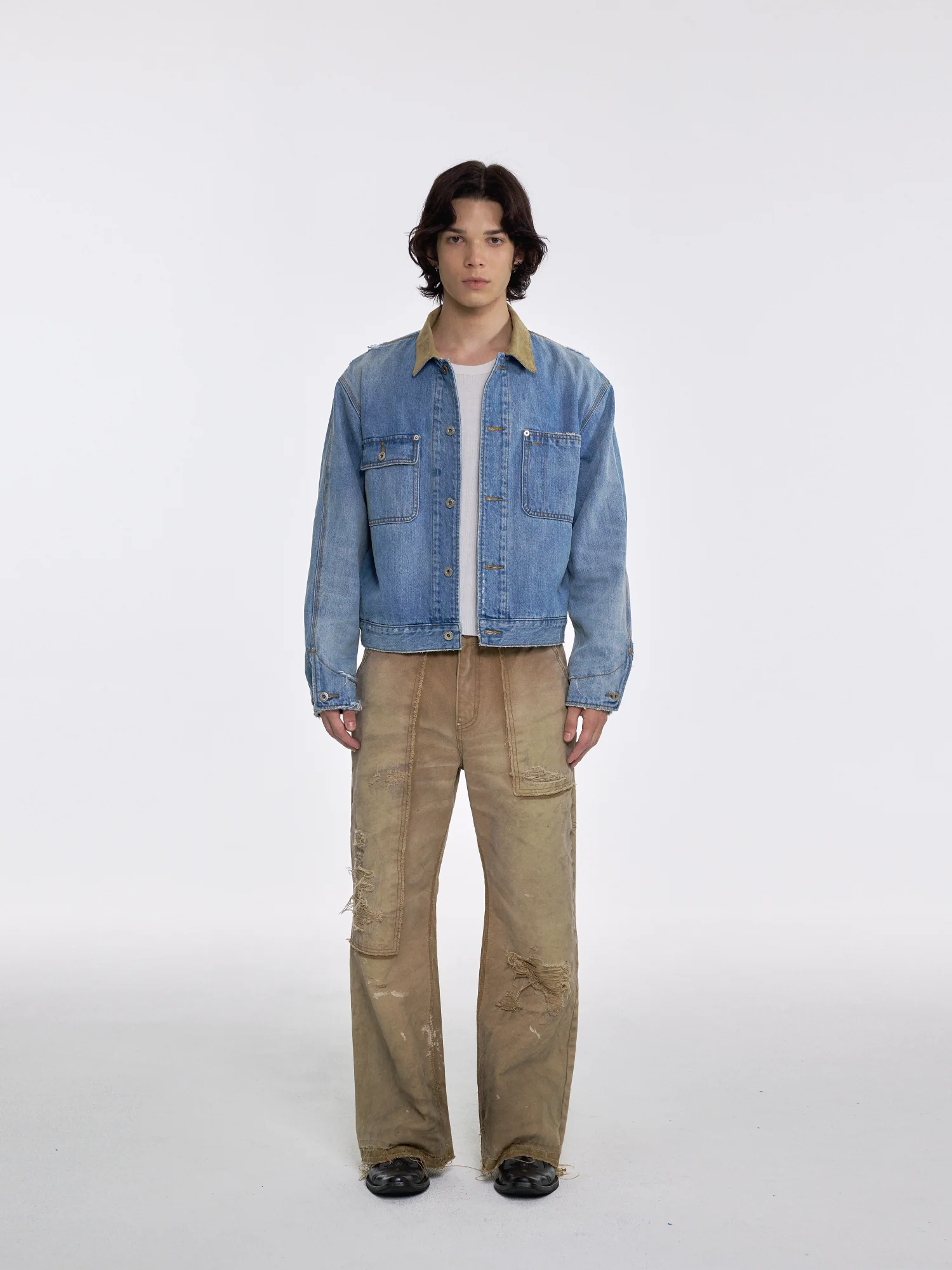 Garment-Dyed Khaki Work Pants