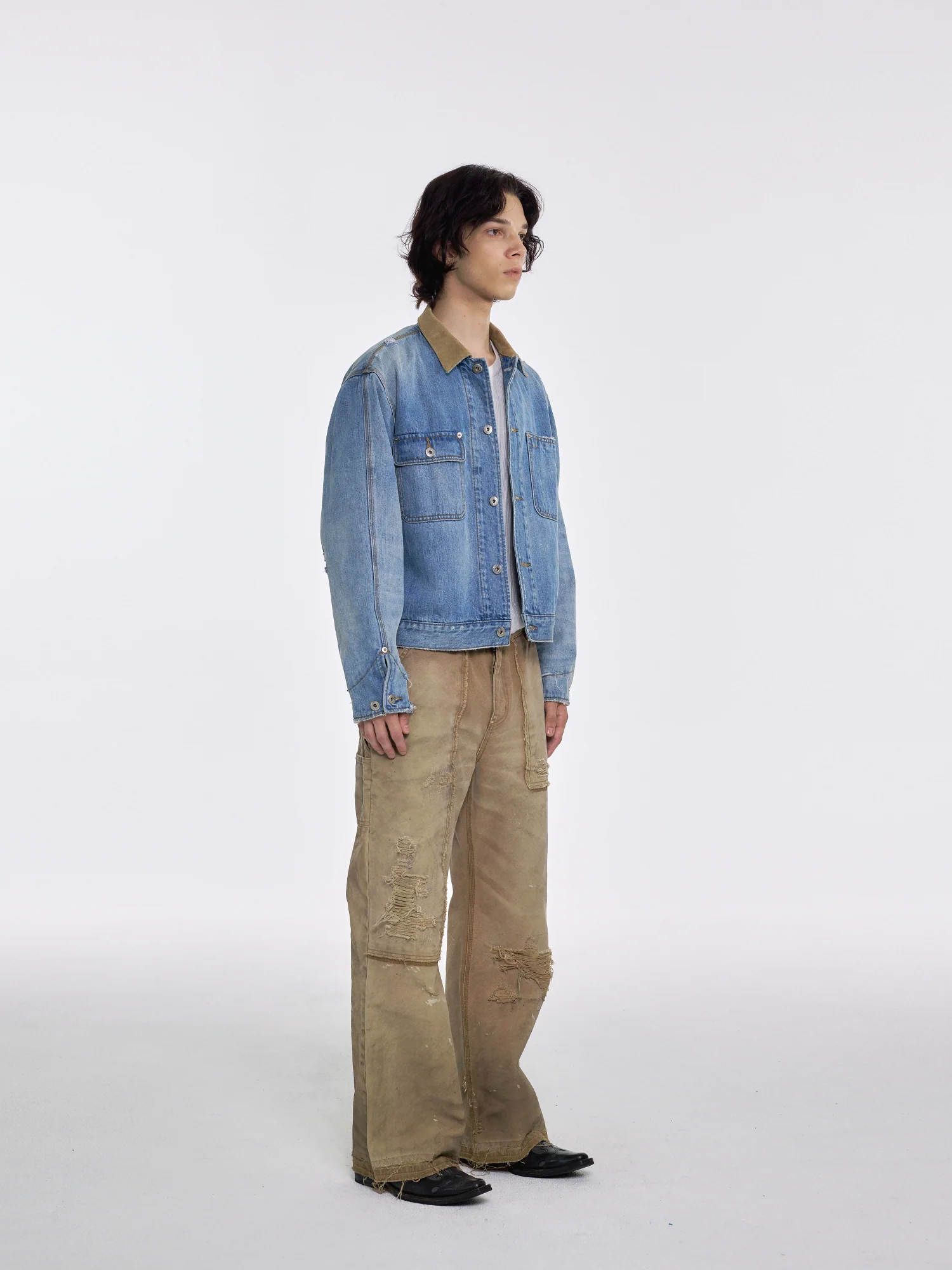 Garment-Dyed Khaki Work Pants - Image 2