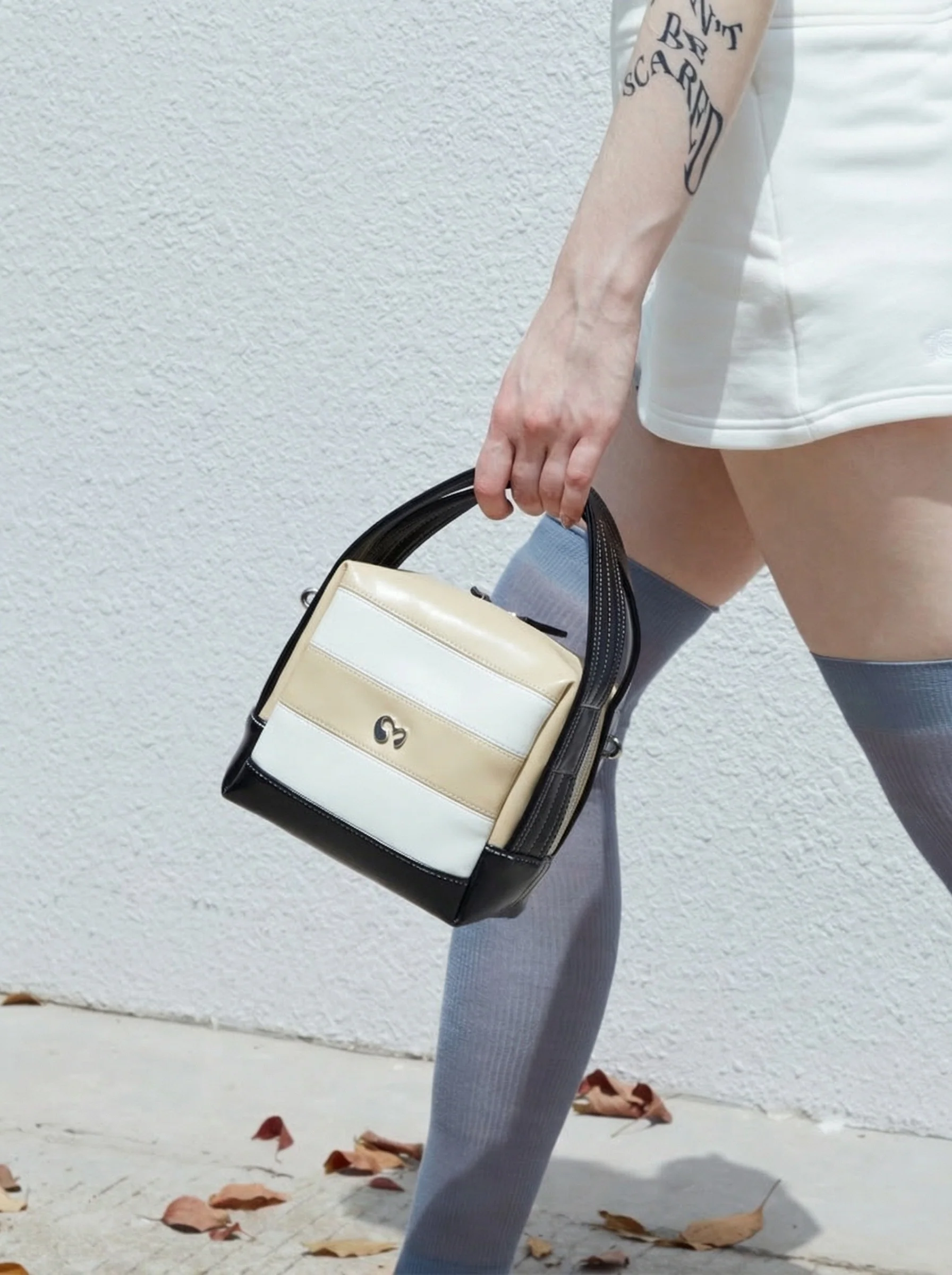 Genuine Leather Mini Cube Satchel - Image 4
