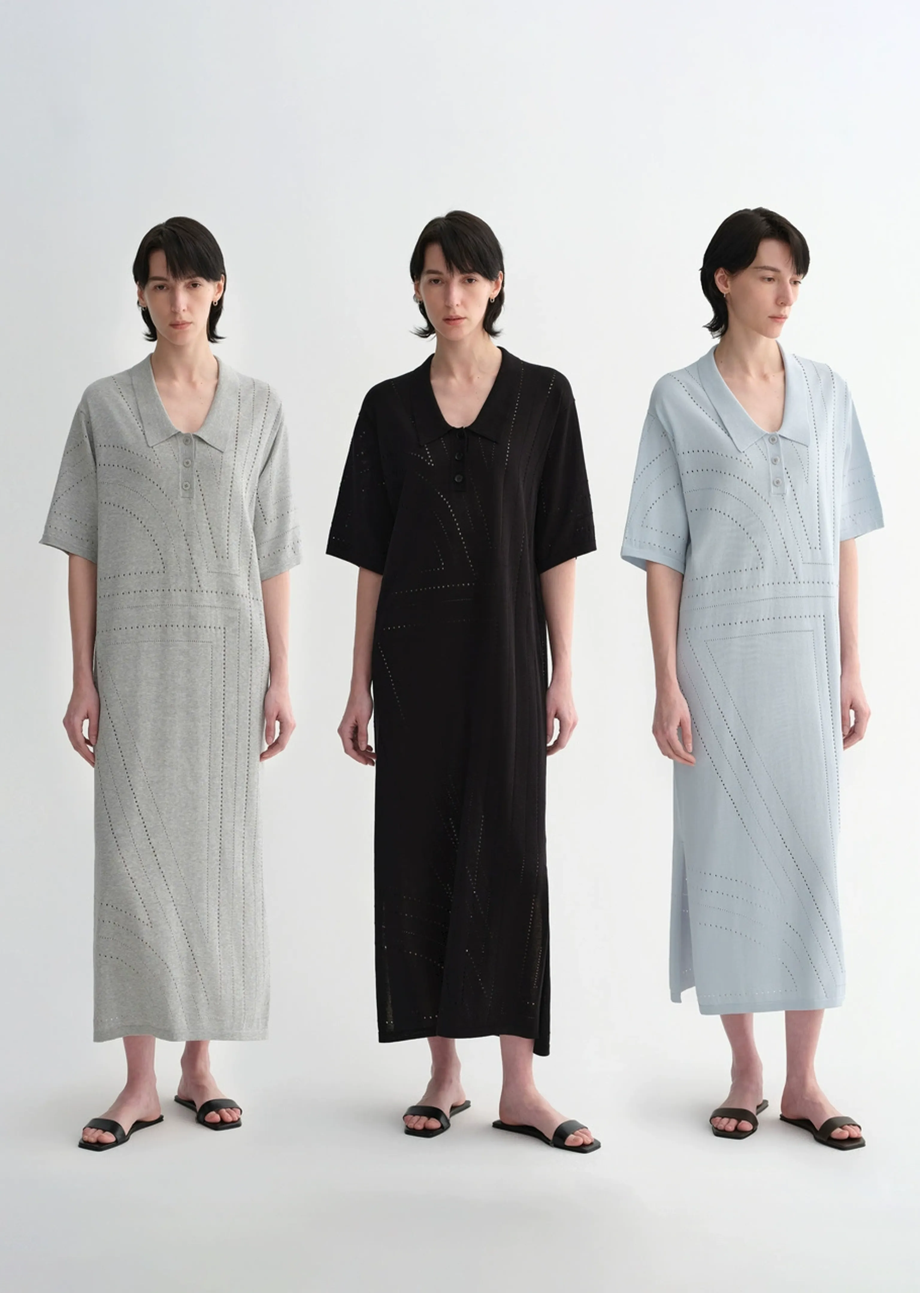Geometric Openwork Knit Dress - Image 7