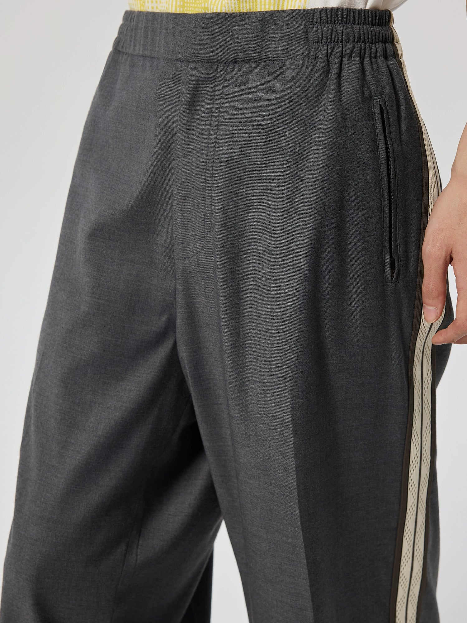 Geometric Stripe Wide-Leg Trousers - Image 5