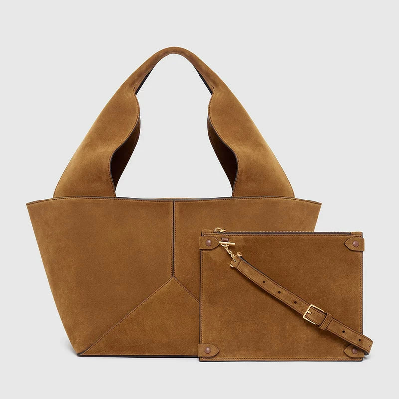 Geometric Suede Tote - Image 7