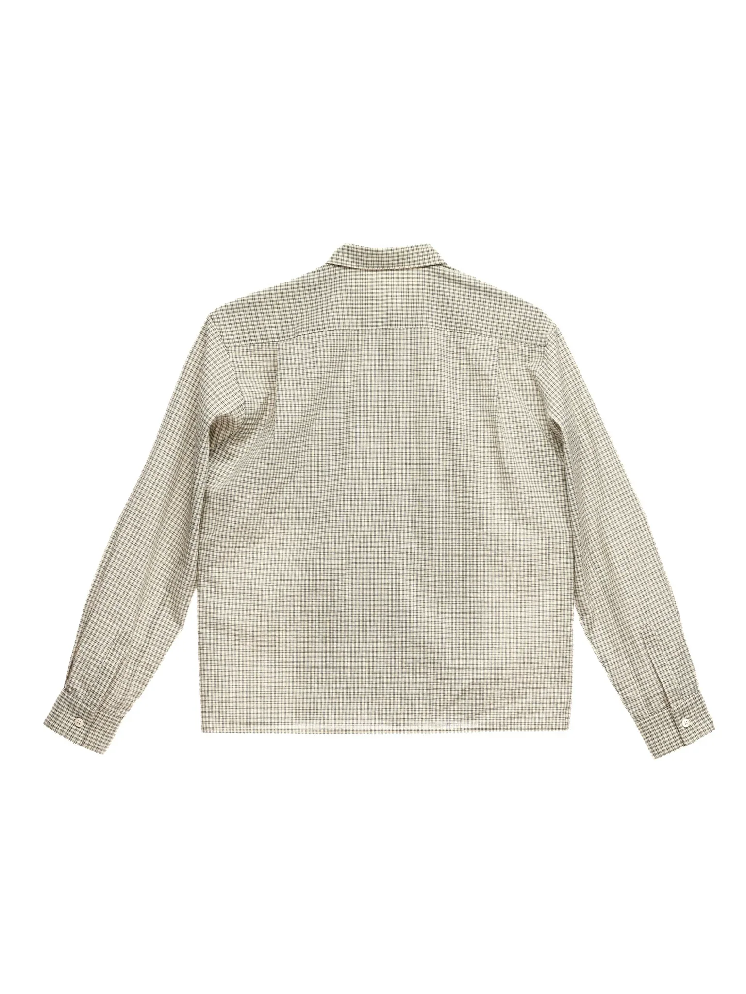 Gingham Pleat-Front Cotton Shirt