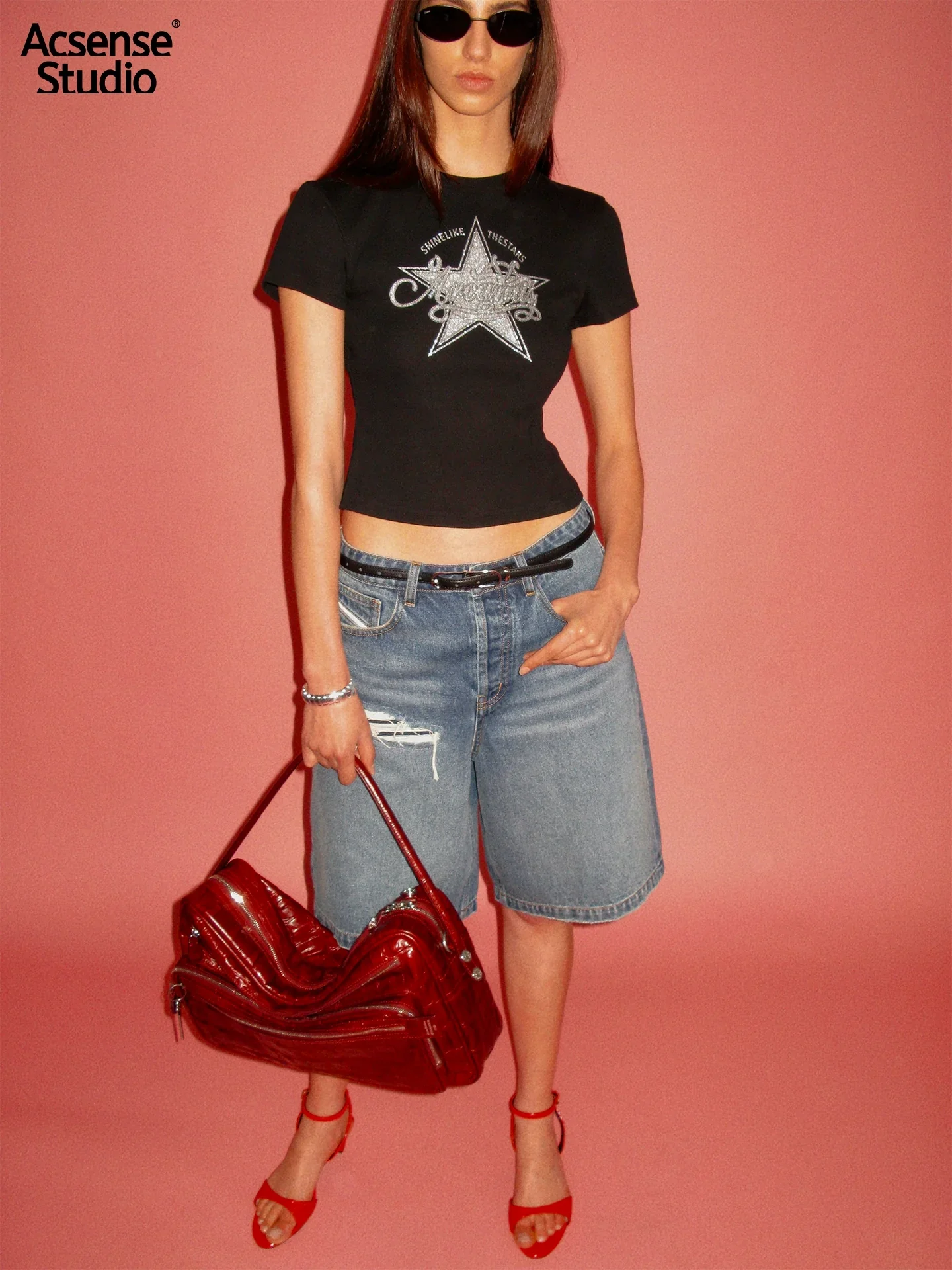 Glitter Star Slim Tee - Image 2