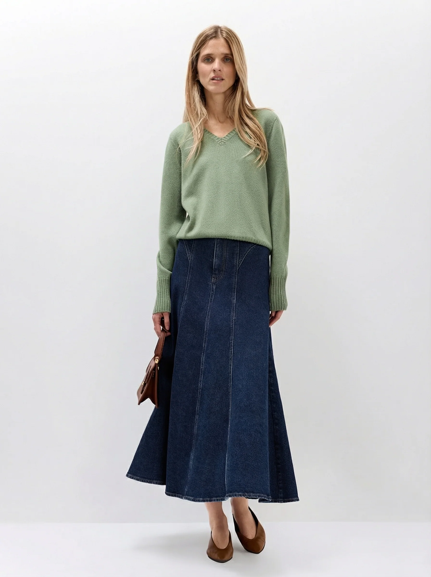Gloria Merino V-Neck Sweater - Image 6