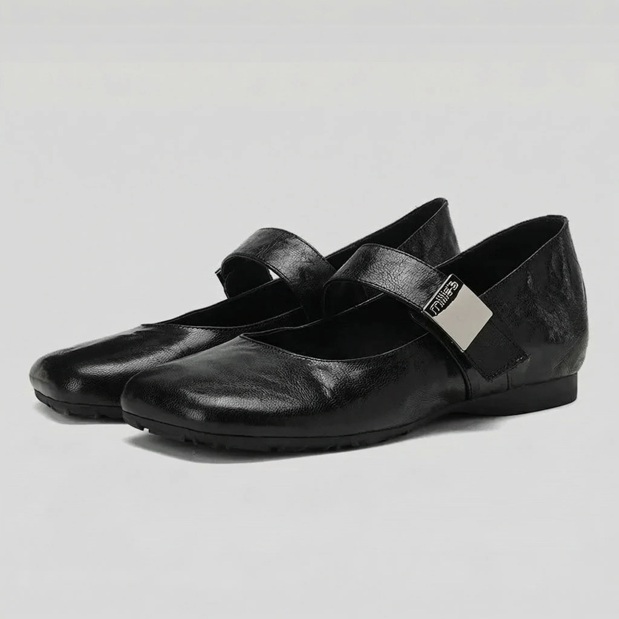 Glossy Leather Mary Jane Flats - Image 4