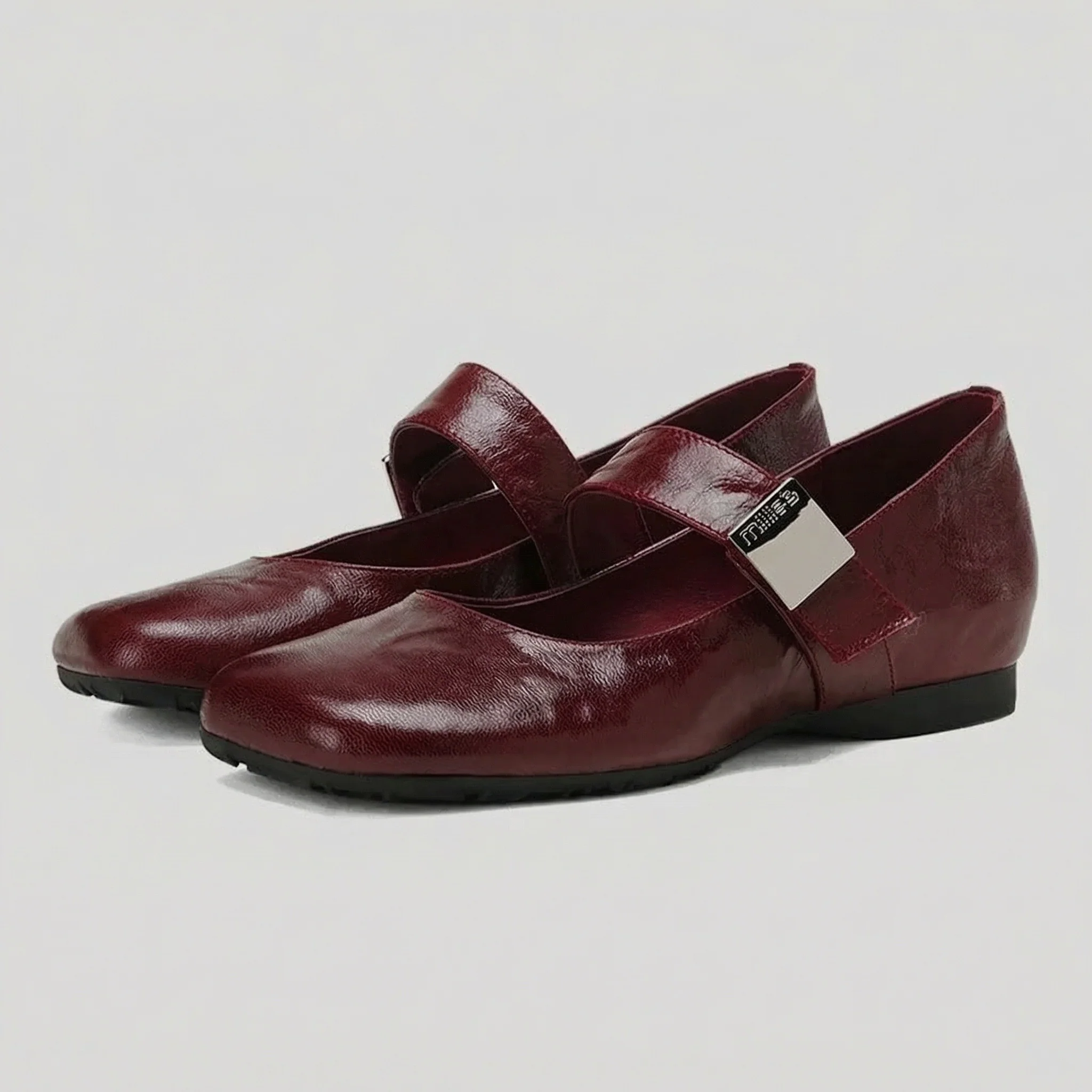 Glossy Leather Mary Jane Flats - Image 5