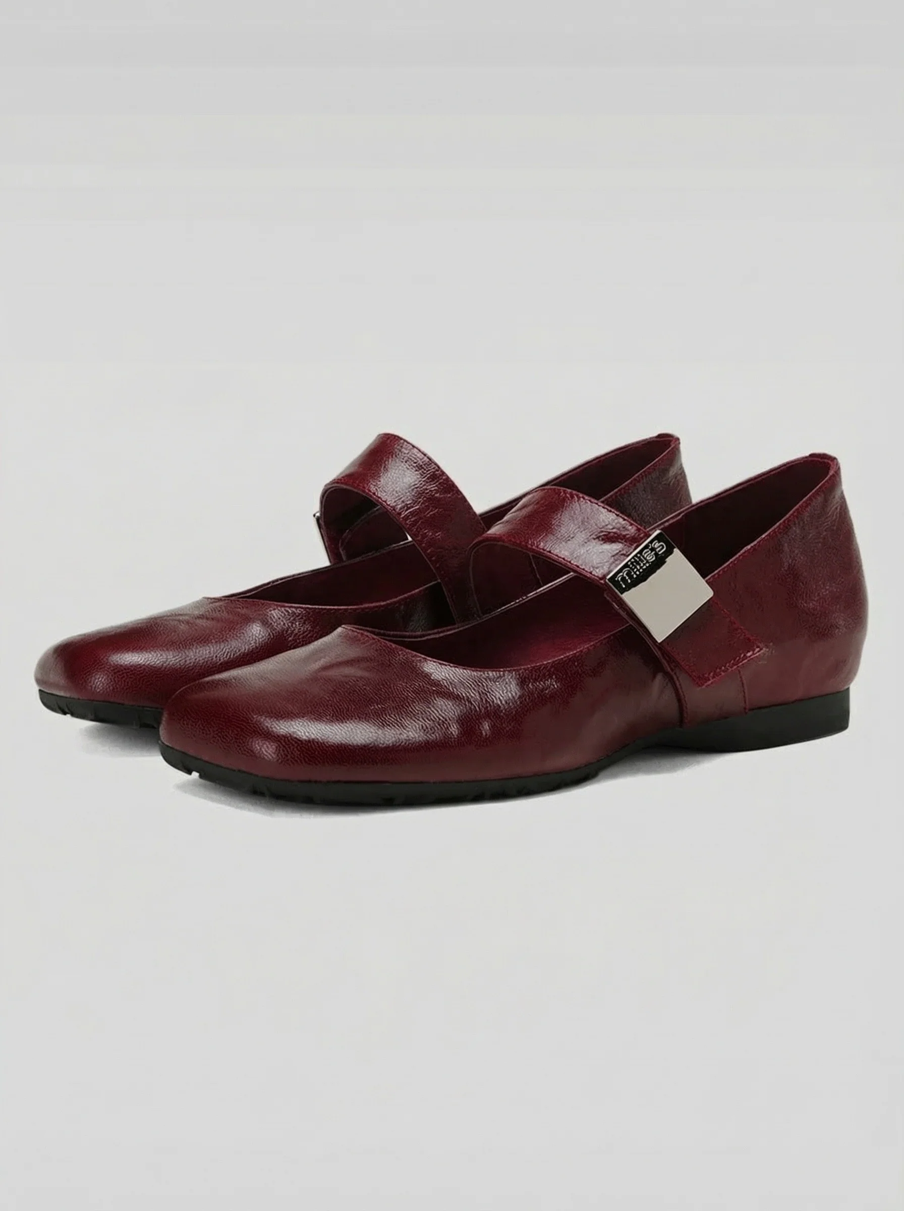 Glossy Leather Mary Jane Flats - Image 6