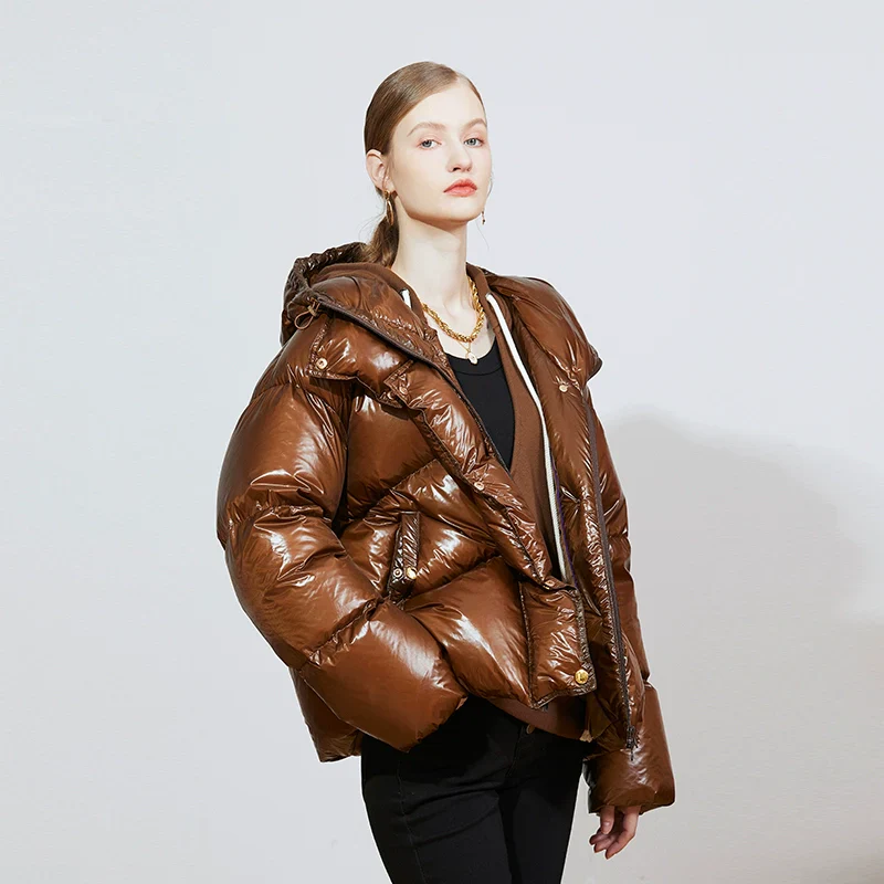 Glossy Puffer Jacket - Image 4