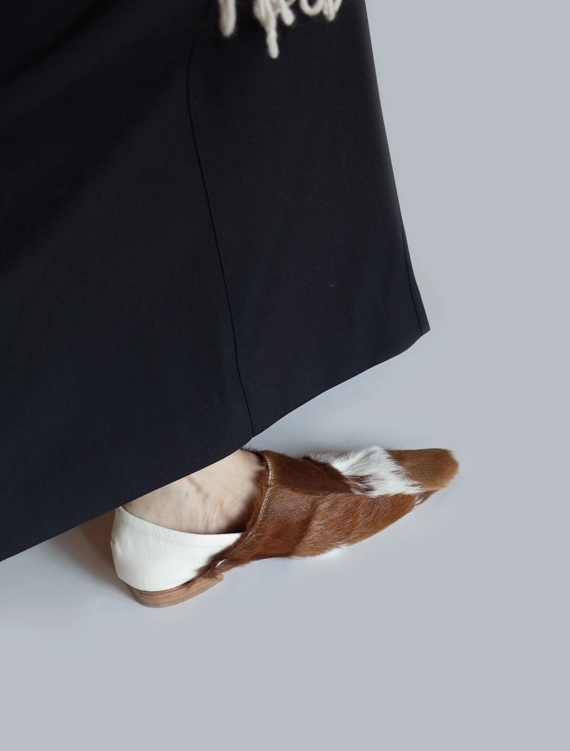 Goat Wool Pointed Toe Babouche - Image 2