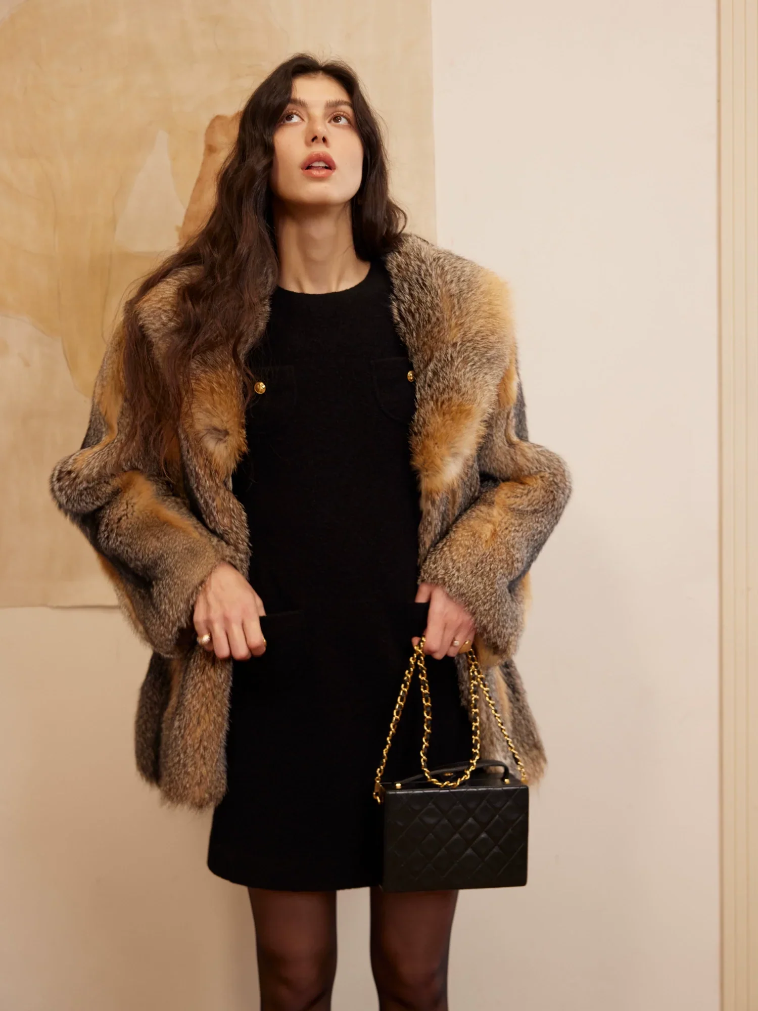 Gold-Button Knit Mini Dress - Image 3