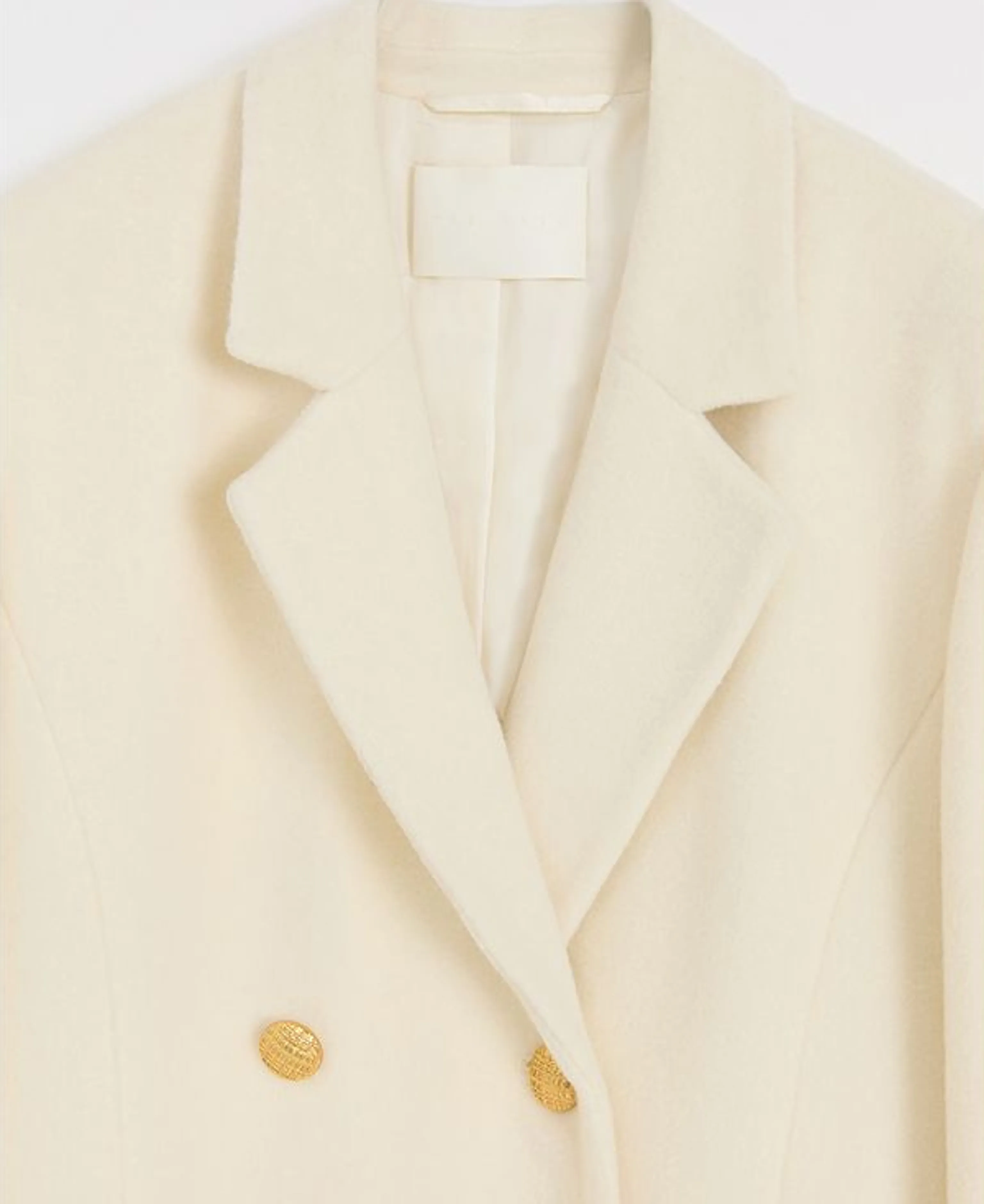 Gold-Button Wool Double-Breasted Coat - Image 5