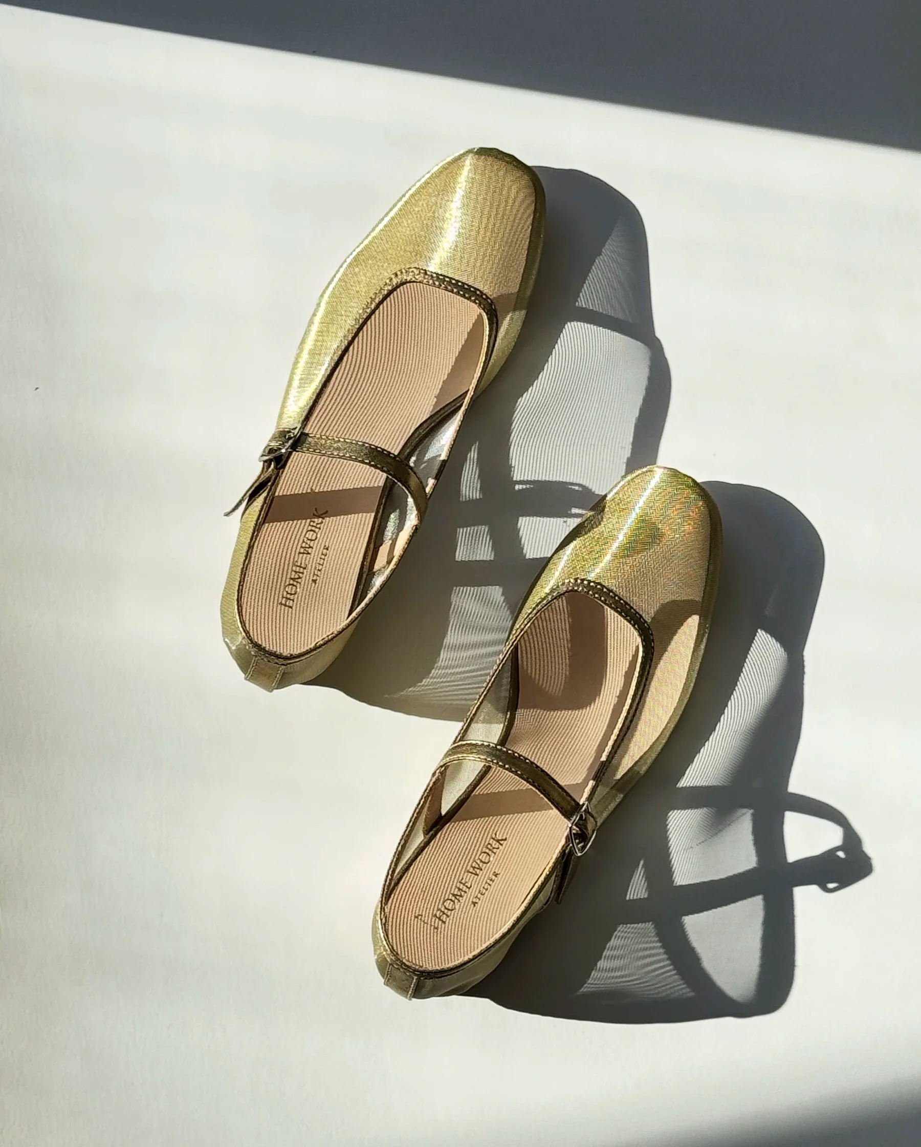 Gold Mary Jane Flats - Image 2