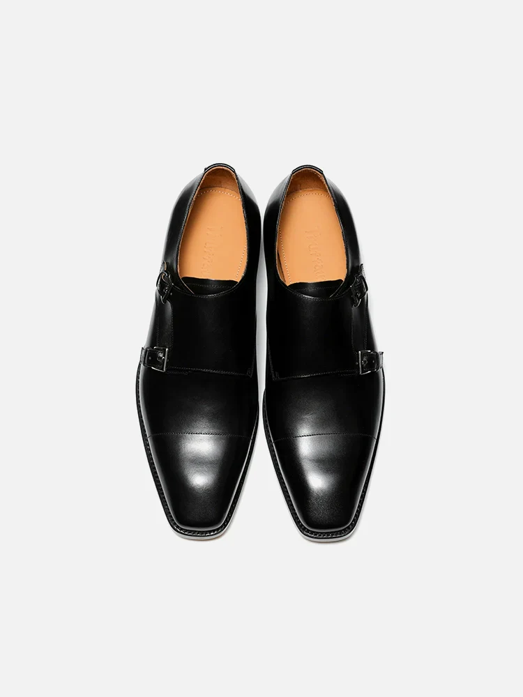 Goodyear Leather Double Monk Shoes