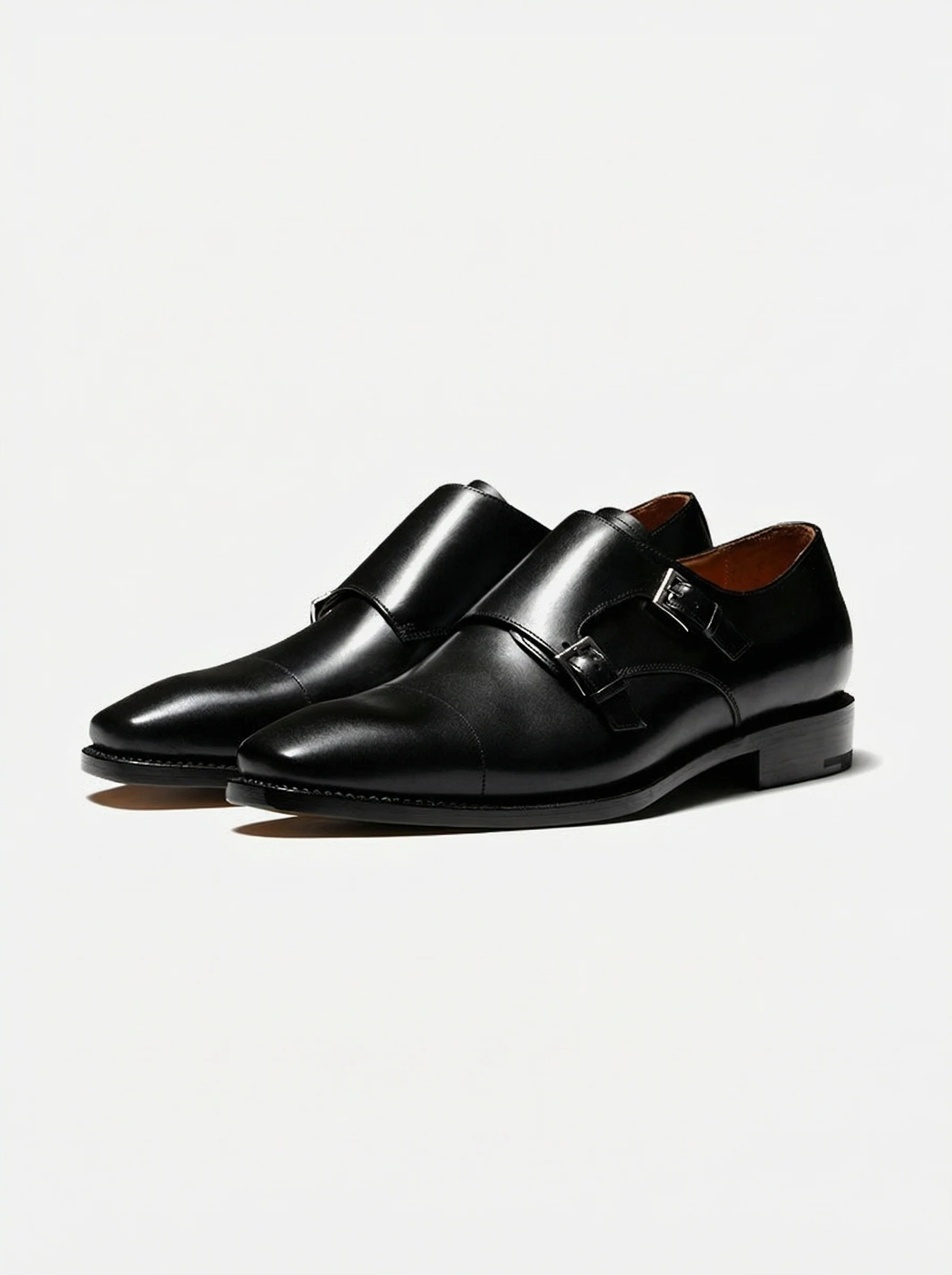 Goodyear Leather Double Monk Shoes - Image 3