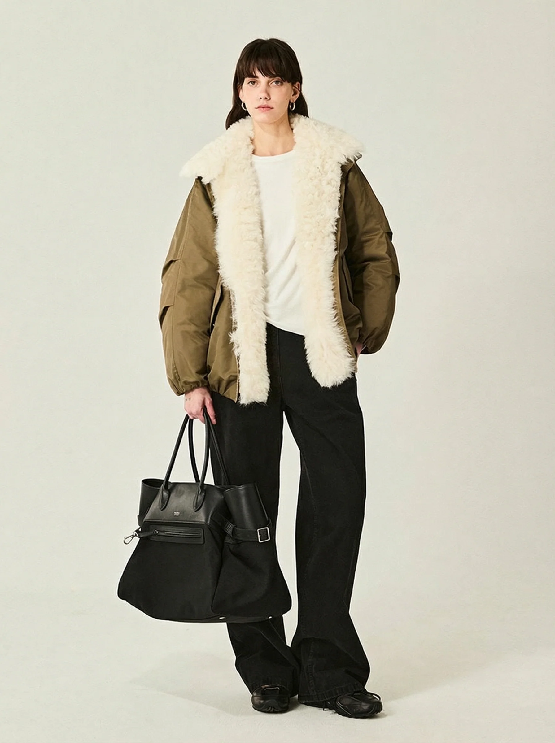 Goose Down Parka with Detachable Toscana Shearling Collar - Image 3