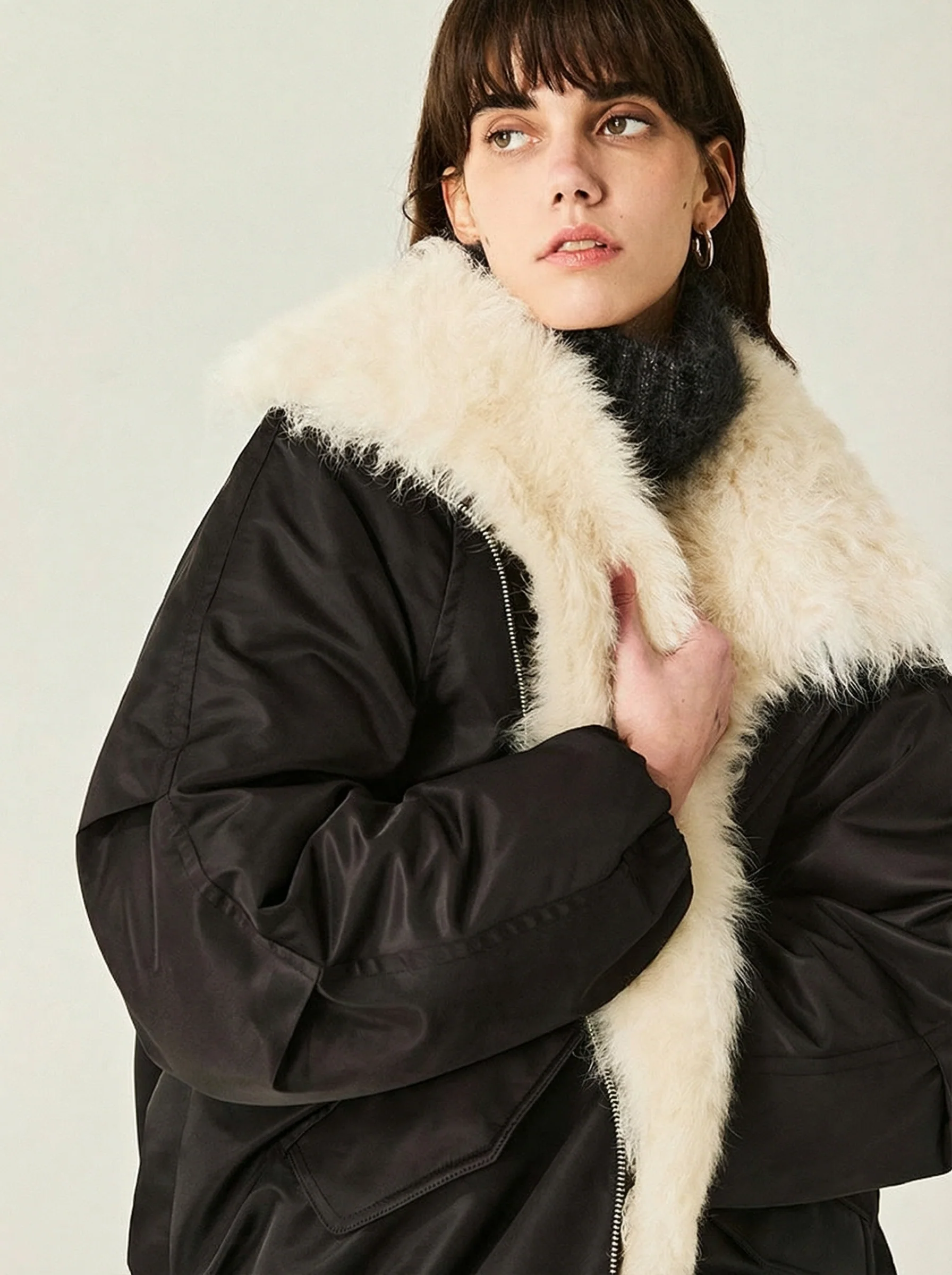 Goose Down Parka with Detachable Toscana Shearling Collar - Image 7