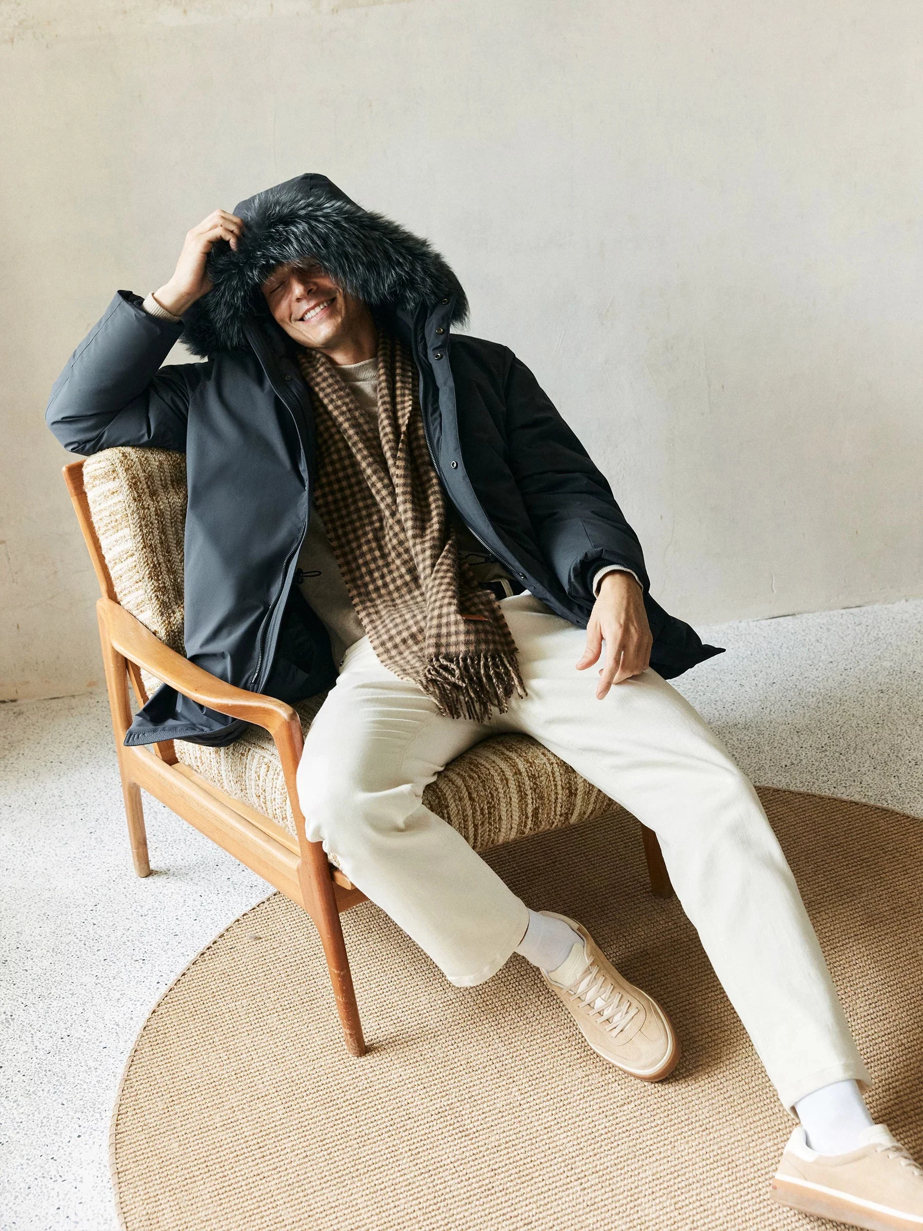 Goose Down Parka with Fox Fur Trim - Image 3