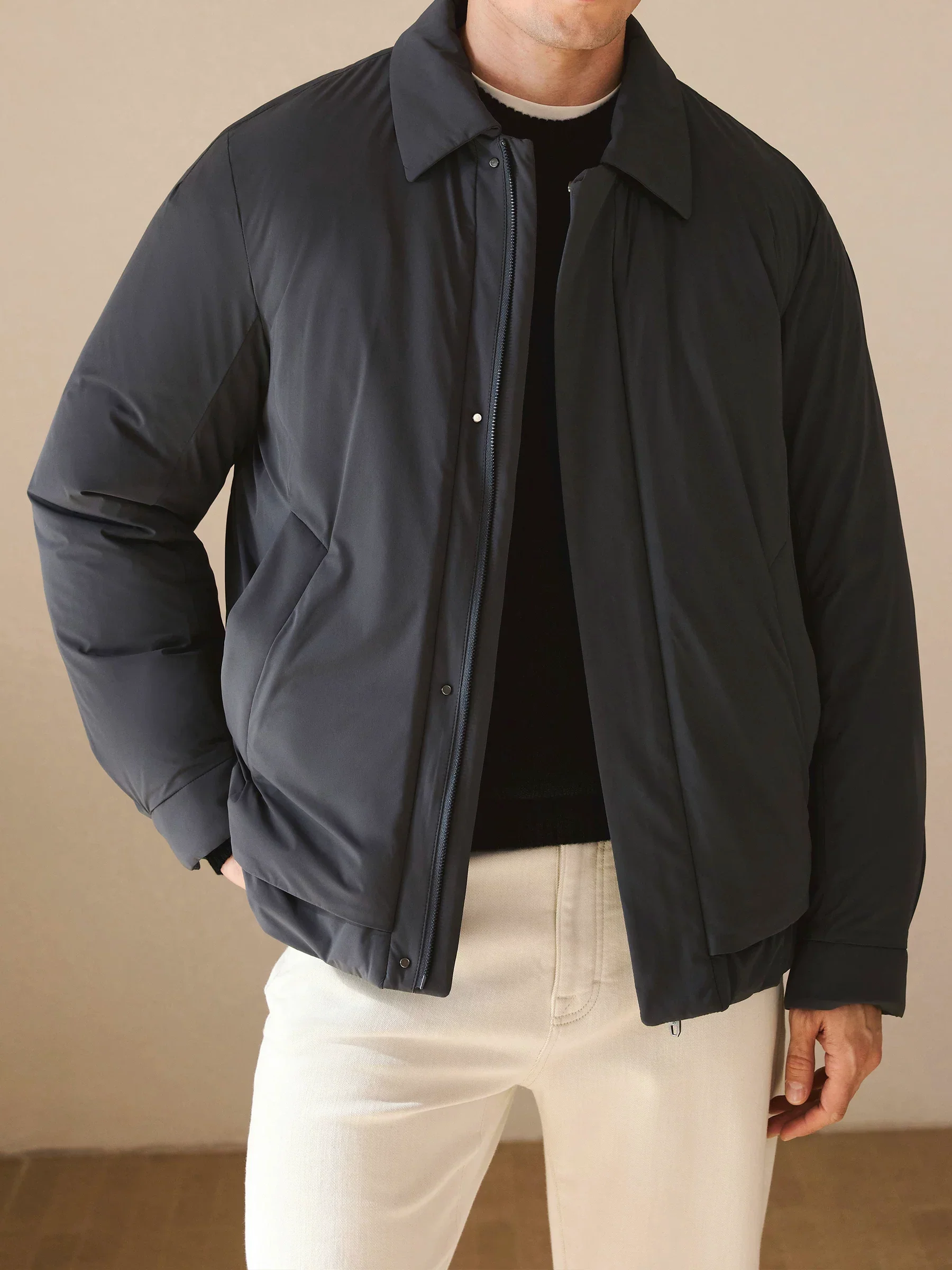 Goose Down Point-Collar Jacket - Image 2