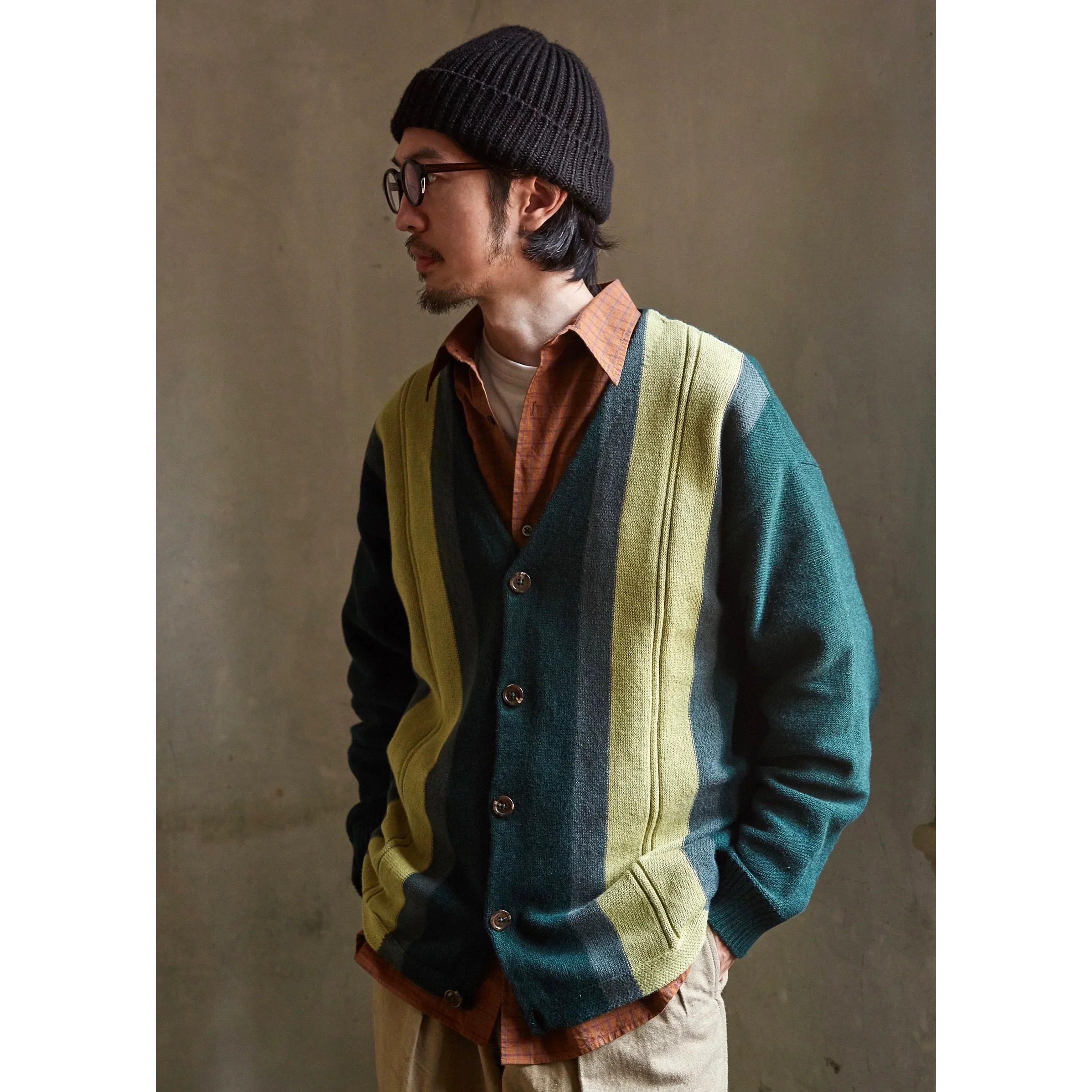 Gradient Striped Cardigan - Image 3