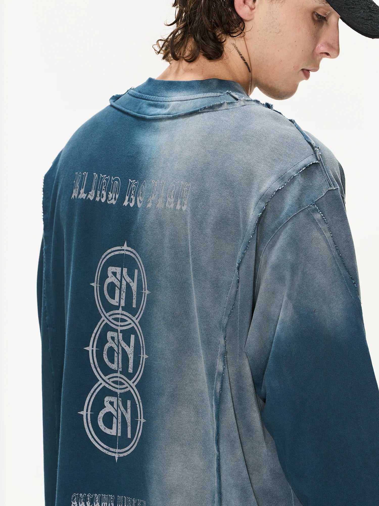 Gradient Washed Cotton Long-Sleeve T-Shirt - Image 2