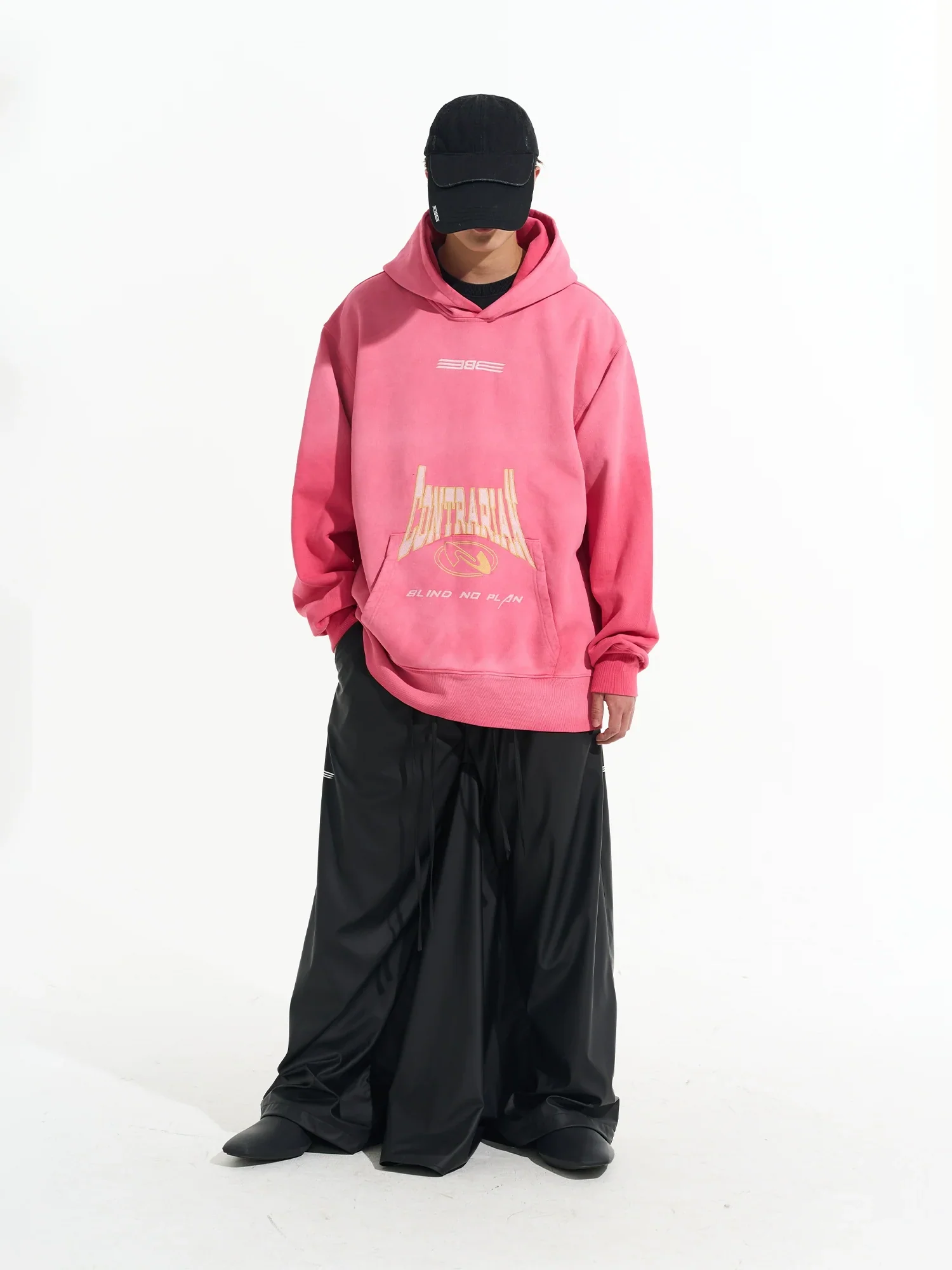 Gradient Washed Embroidered Hoodie