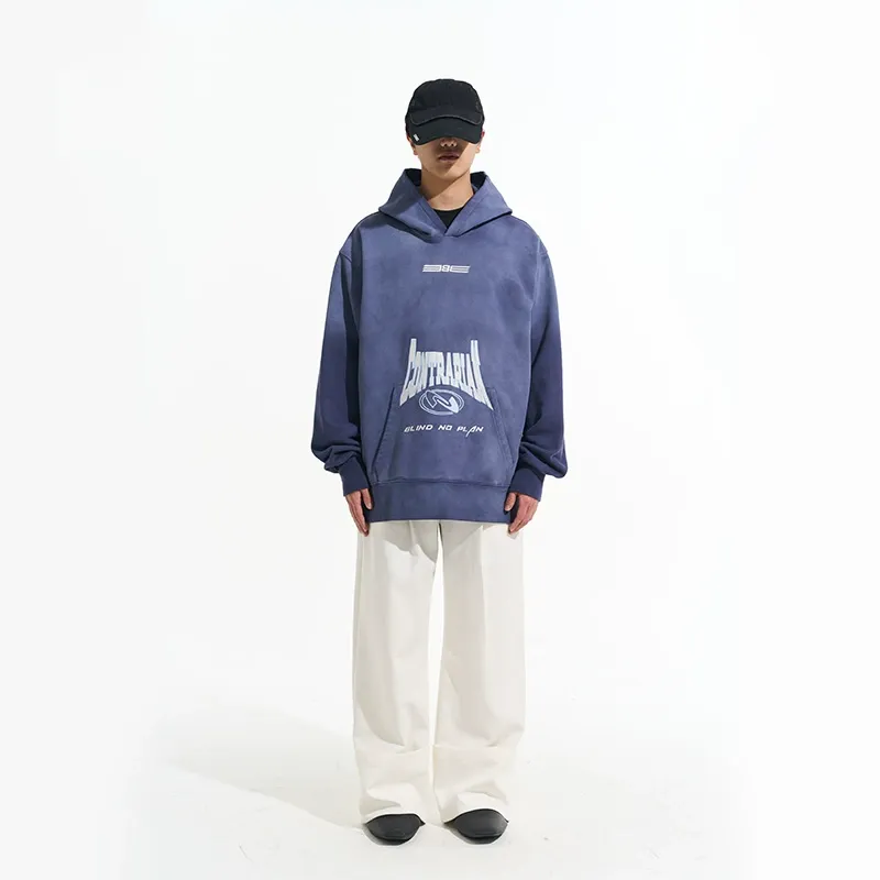 Gradient Washed Embroidered Hoodie - Image 6