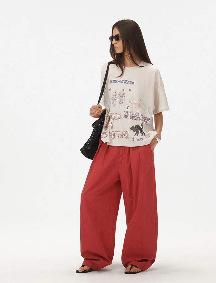 Graffiti Rhinestone Oversized Tee - Image 5