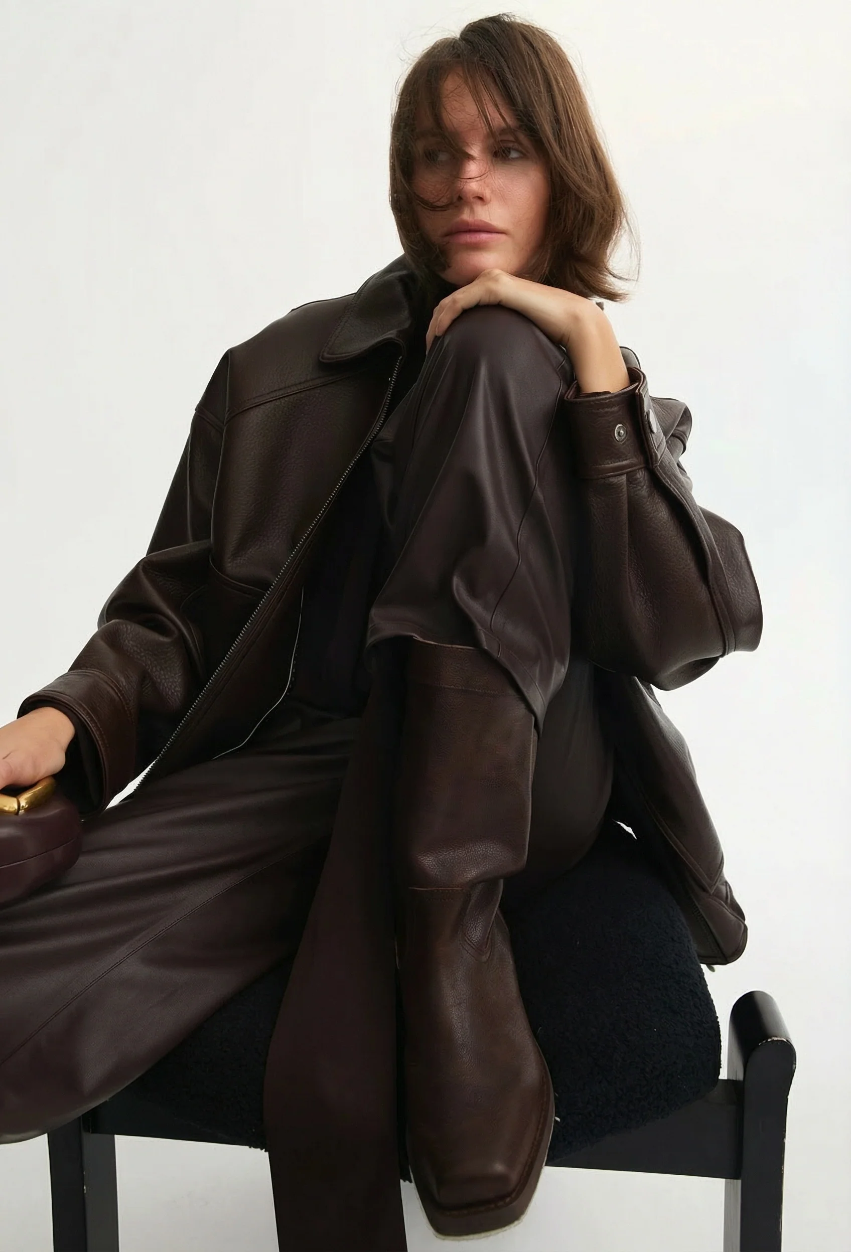 Grained Leather Bomber - Image 4