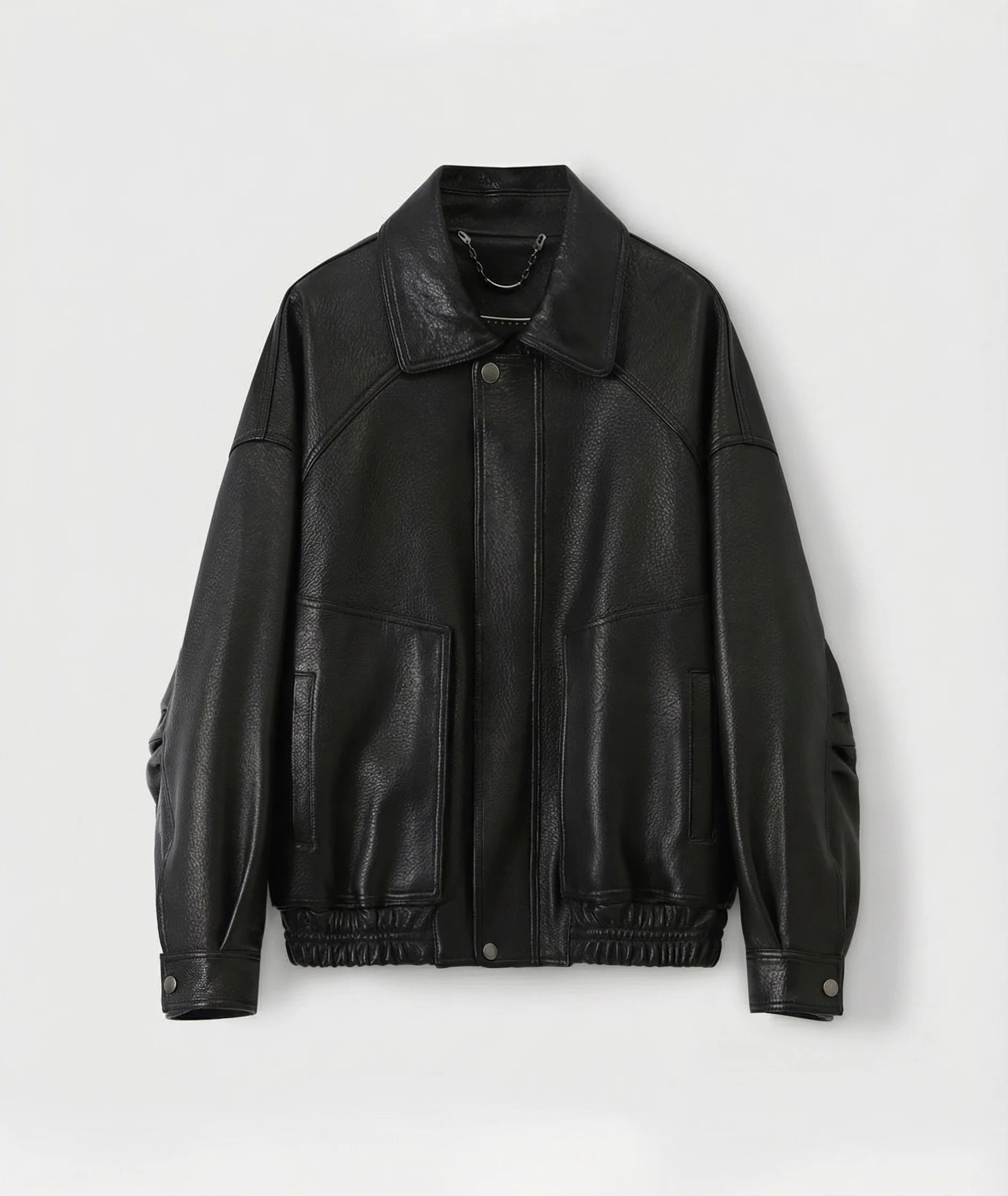Grained Leather Bomber - Image 5