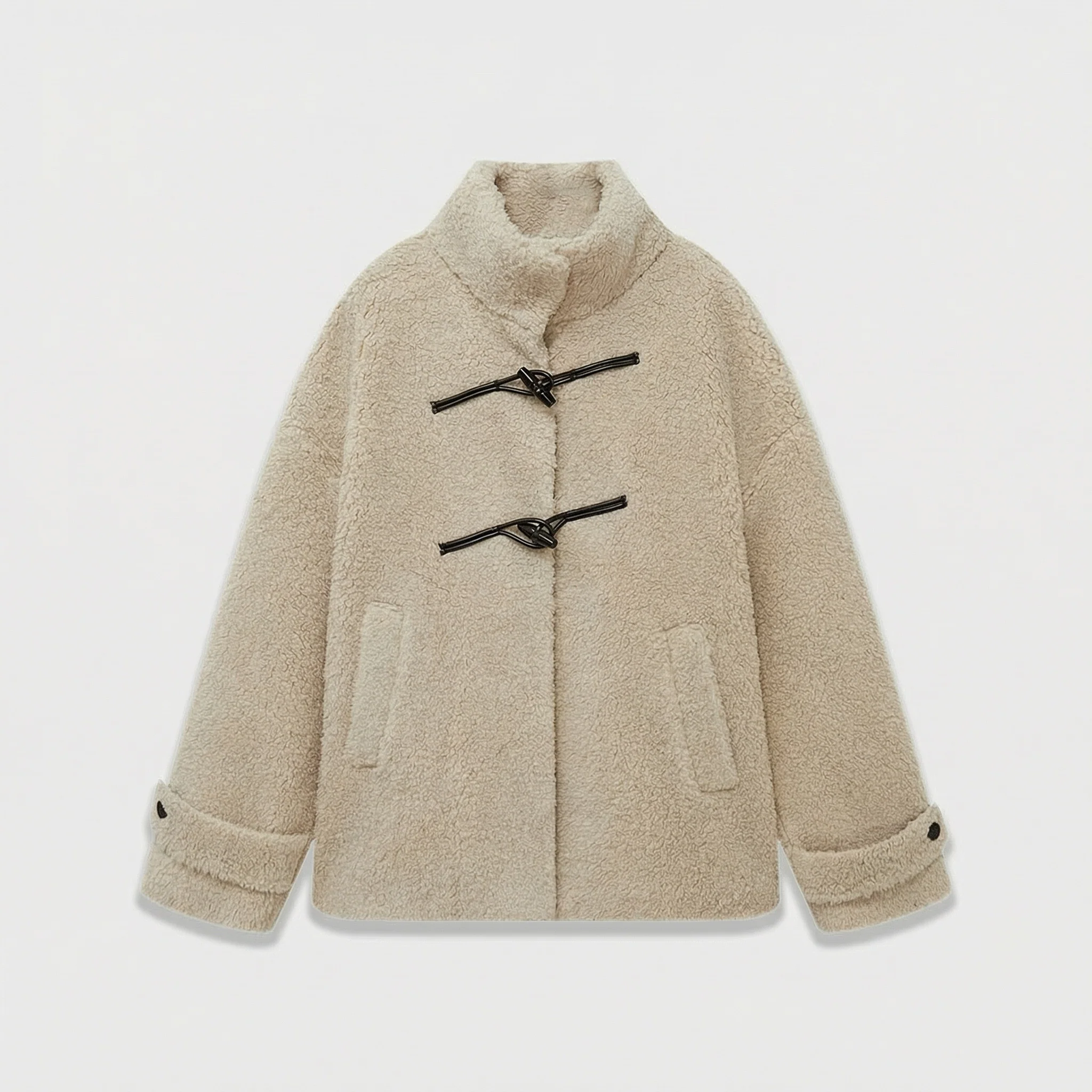 Grainy Shearling Toggle Coat - Image 6