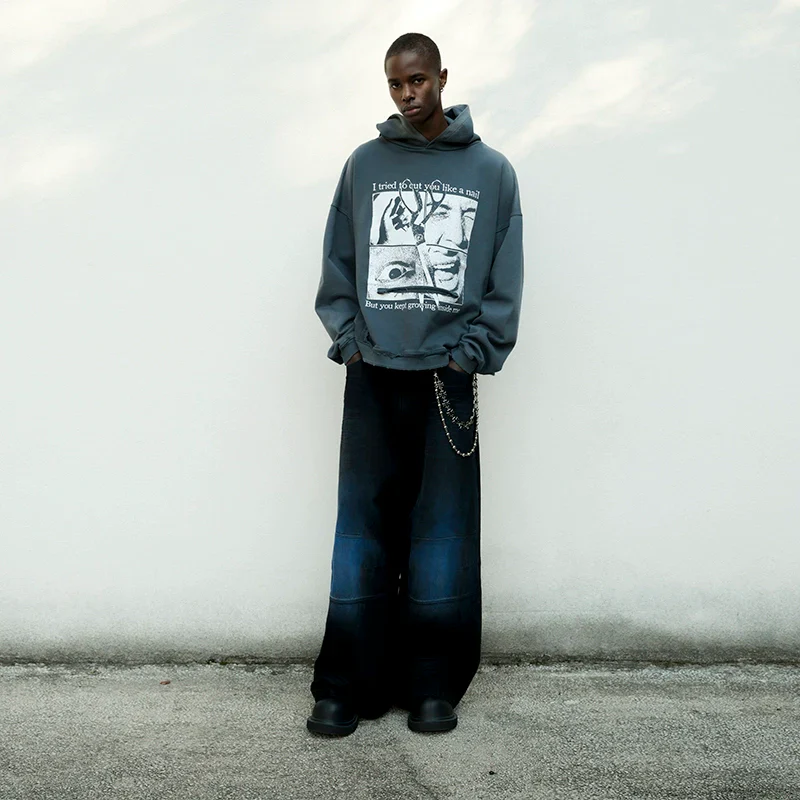 Graphic Deconstructed Hoodie - Image 2
