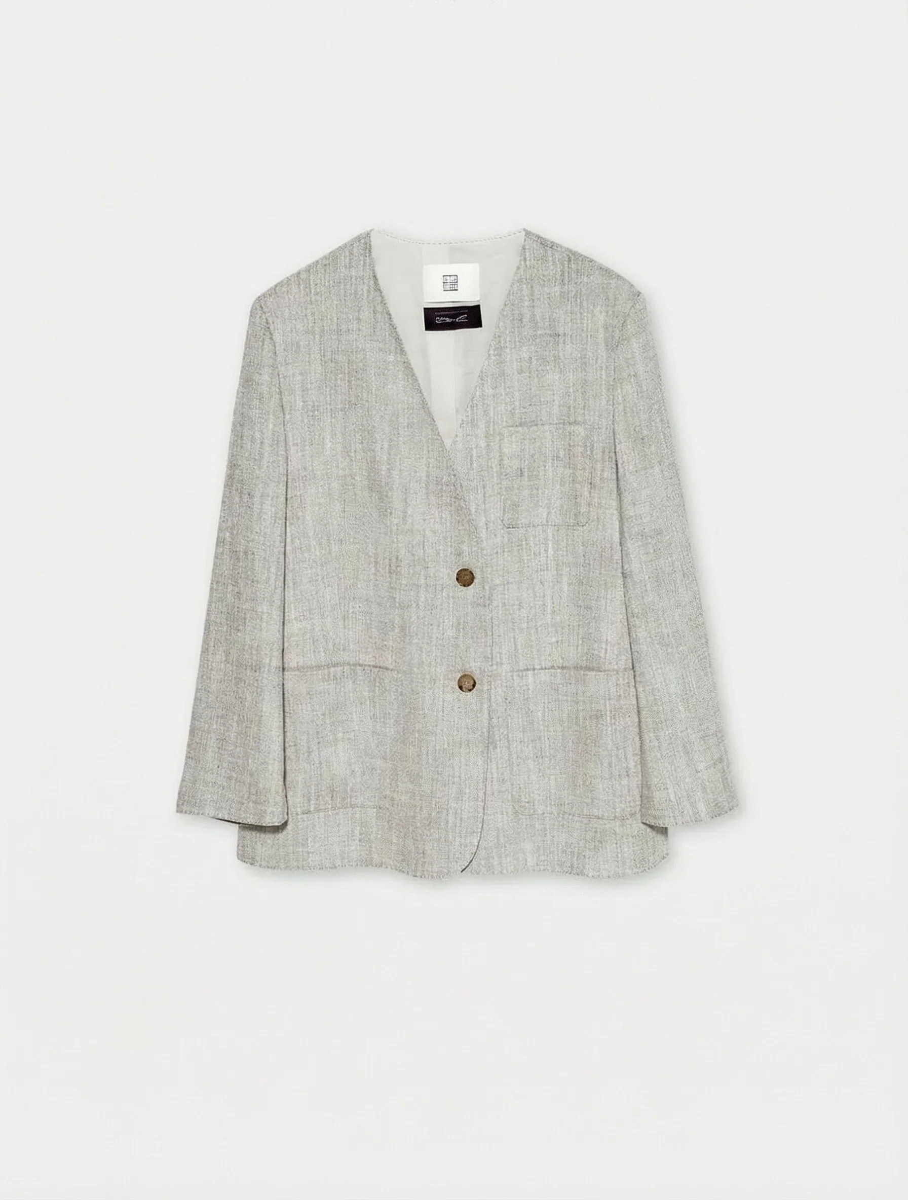 Gray Textured 3-Piece Suit Set - Image 4