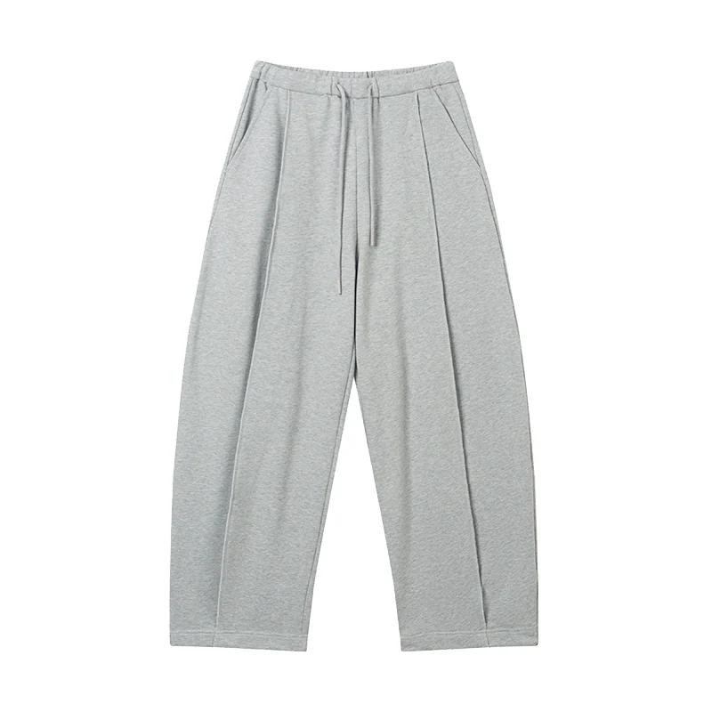 Gray Wide-Leg Drawstring Sweatpants - Image 6