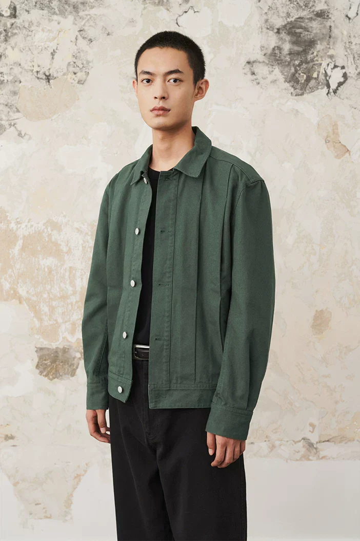 Green Pleated Short Jacket - Image 4