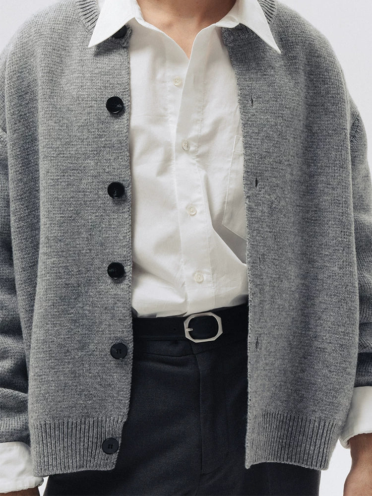 Grey Button Cardigan