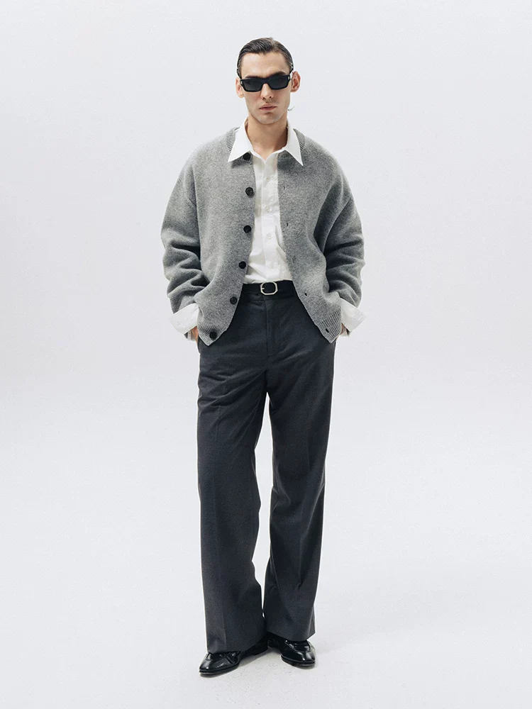 Grey Button Cardigan - Image 2