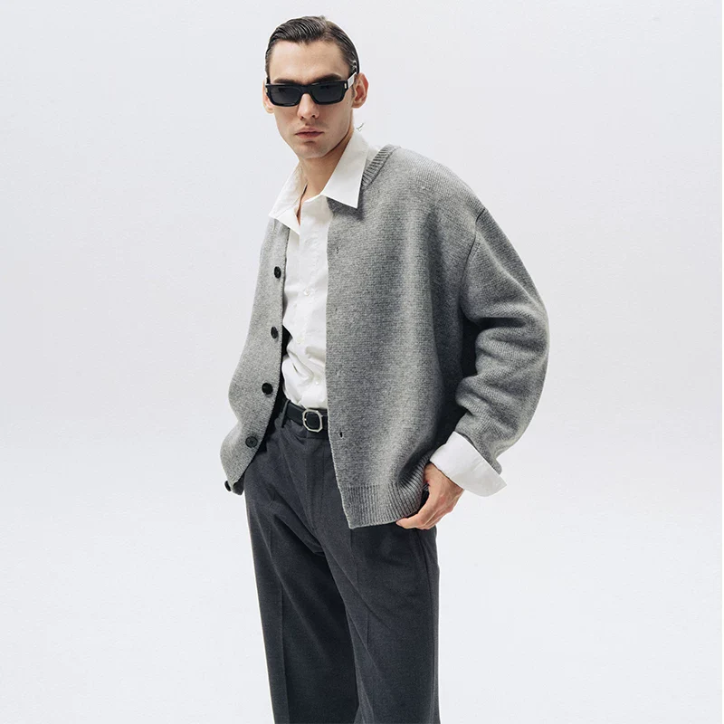 Grey Button Cardigan - Image 6
