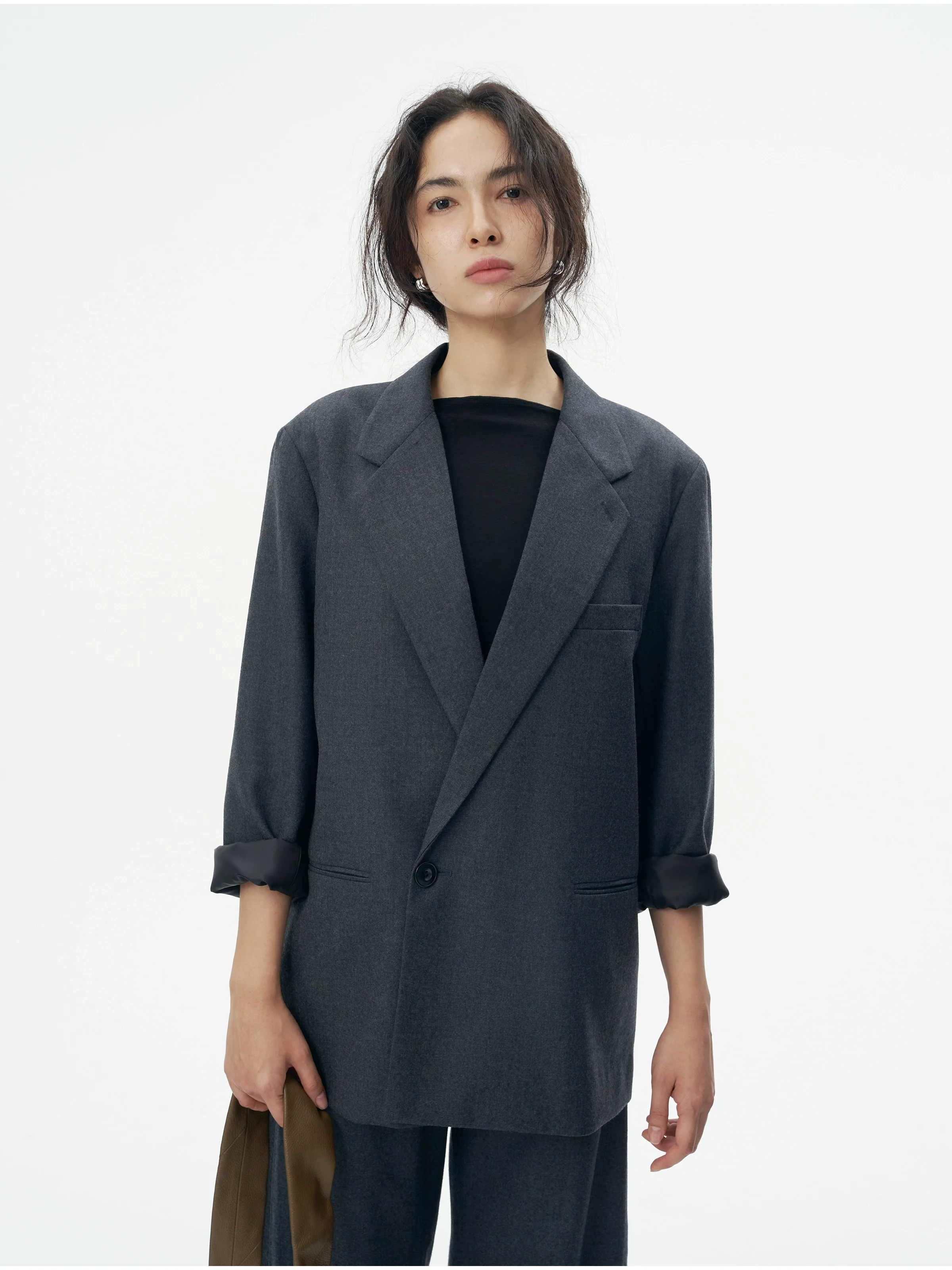 Grey Wide-Leg Trousers - Image 5