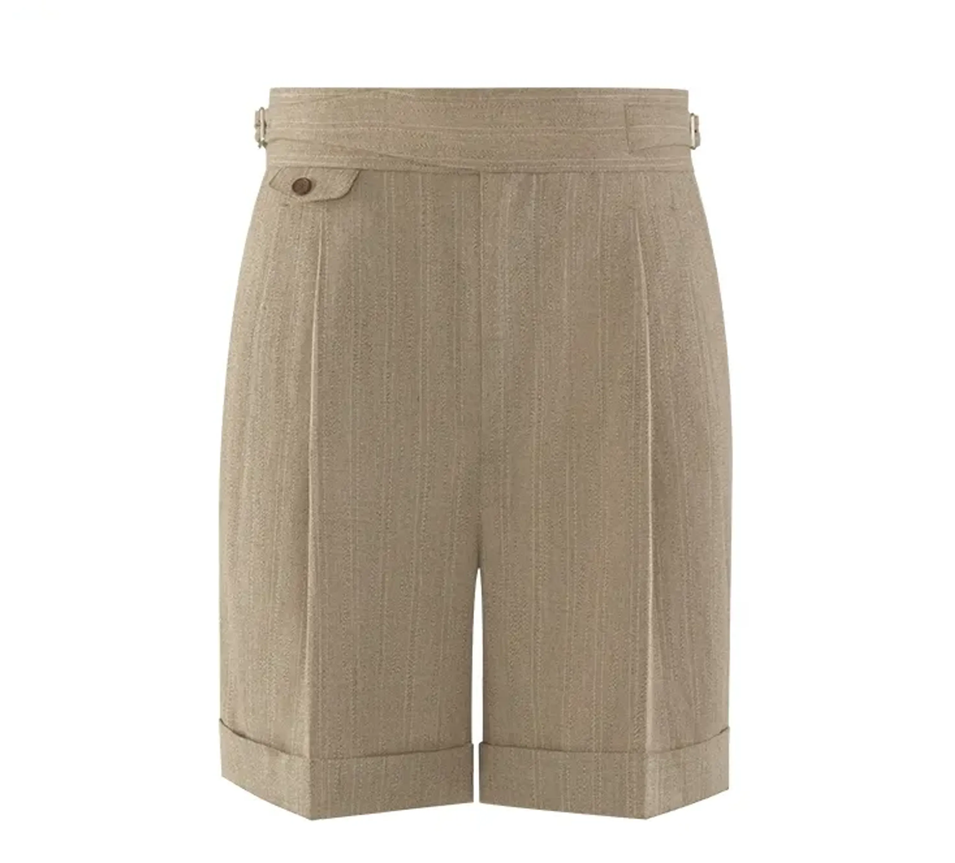 Gurkha Pleated Linen Shorts - Image 4