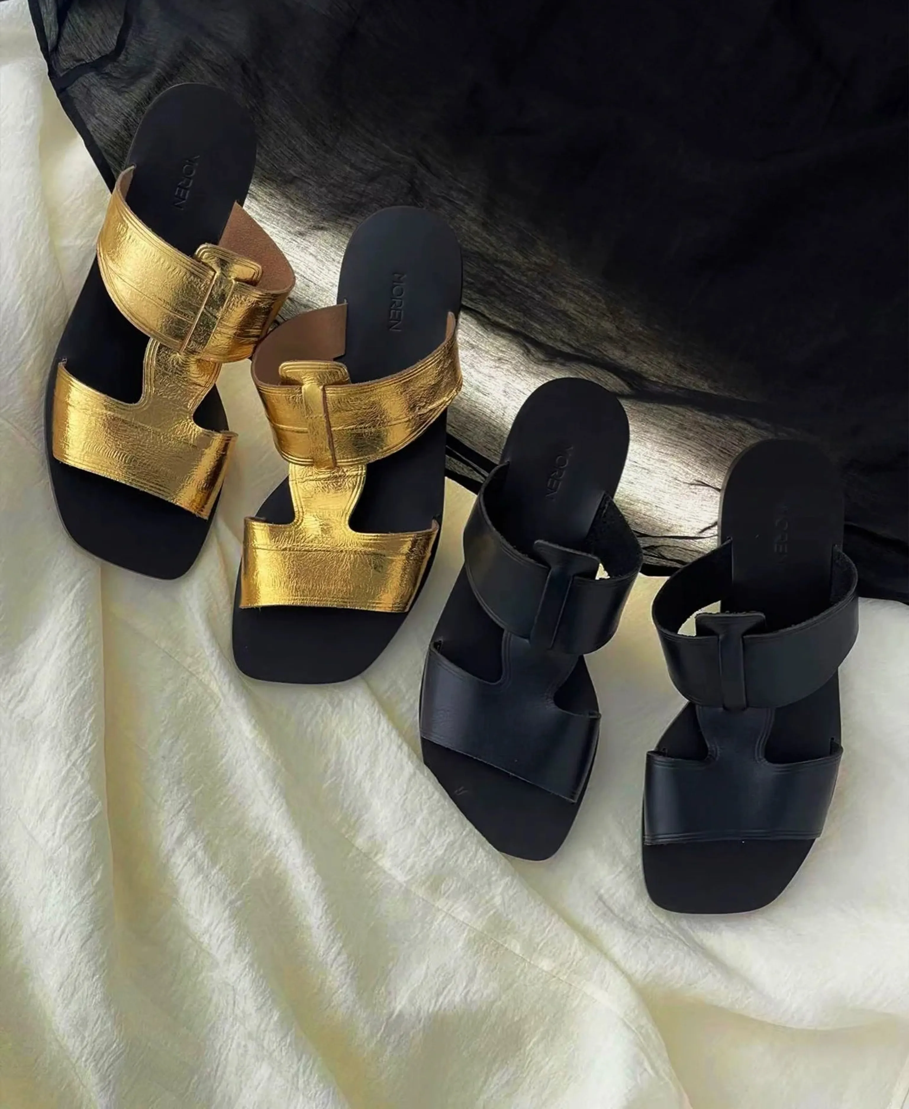 H-Strap Leather Slides - Image 5