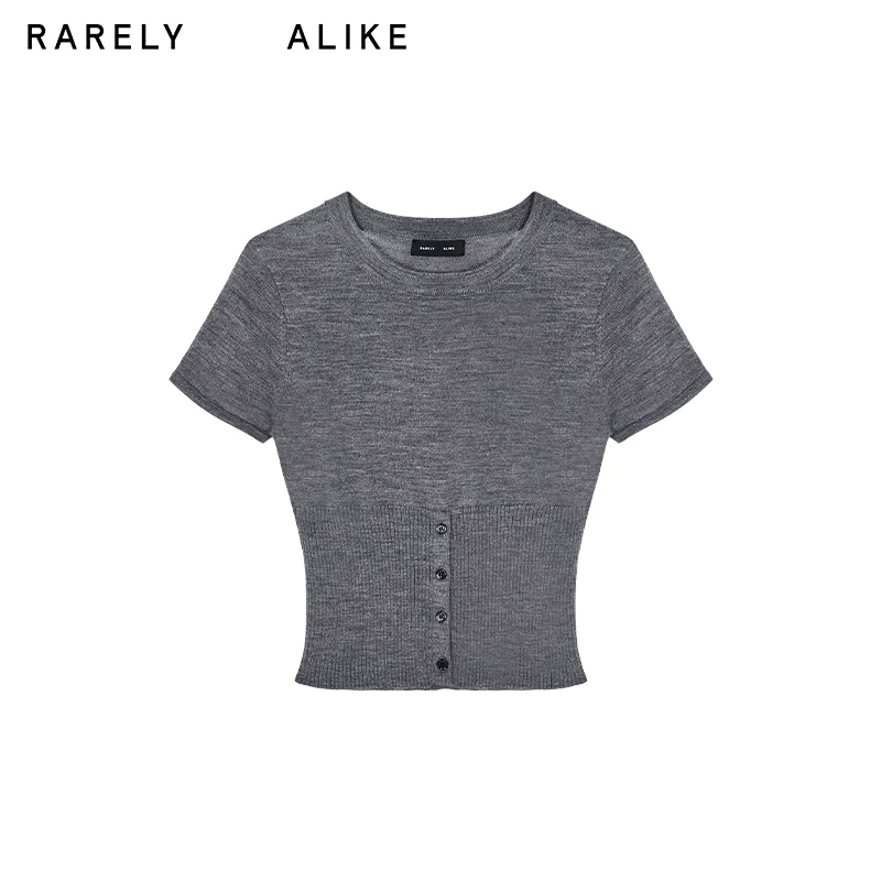 Half-Open Wool Knit Crop Top - Image 12