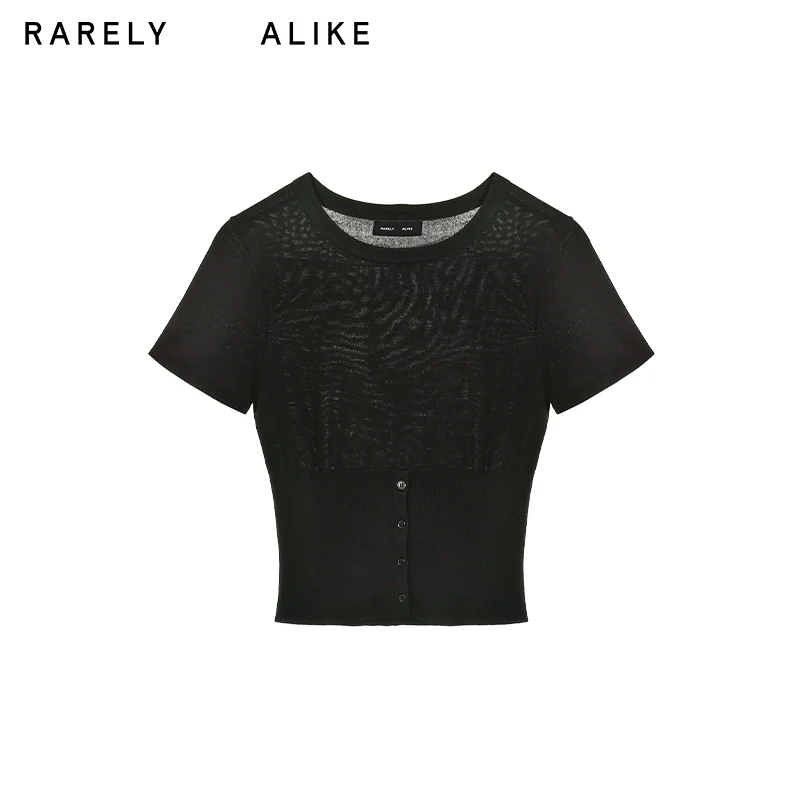 Half-Open Wool Knit Crop Top - Image 9