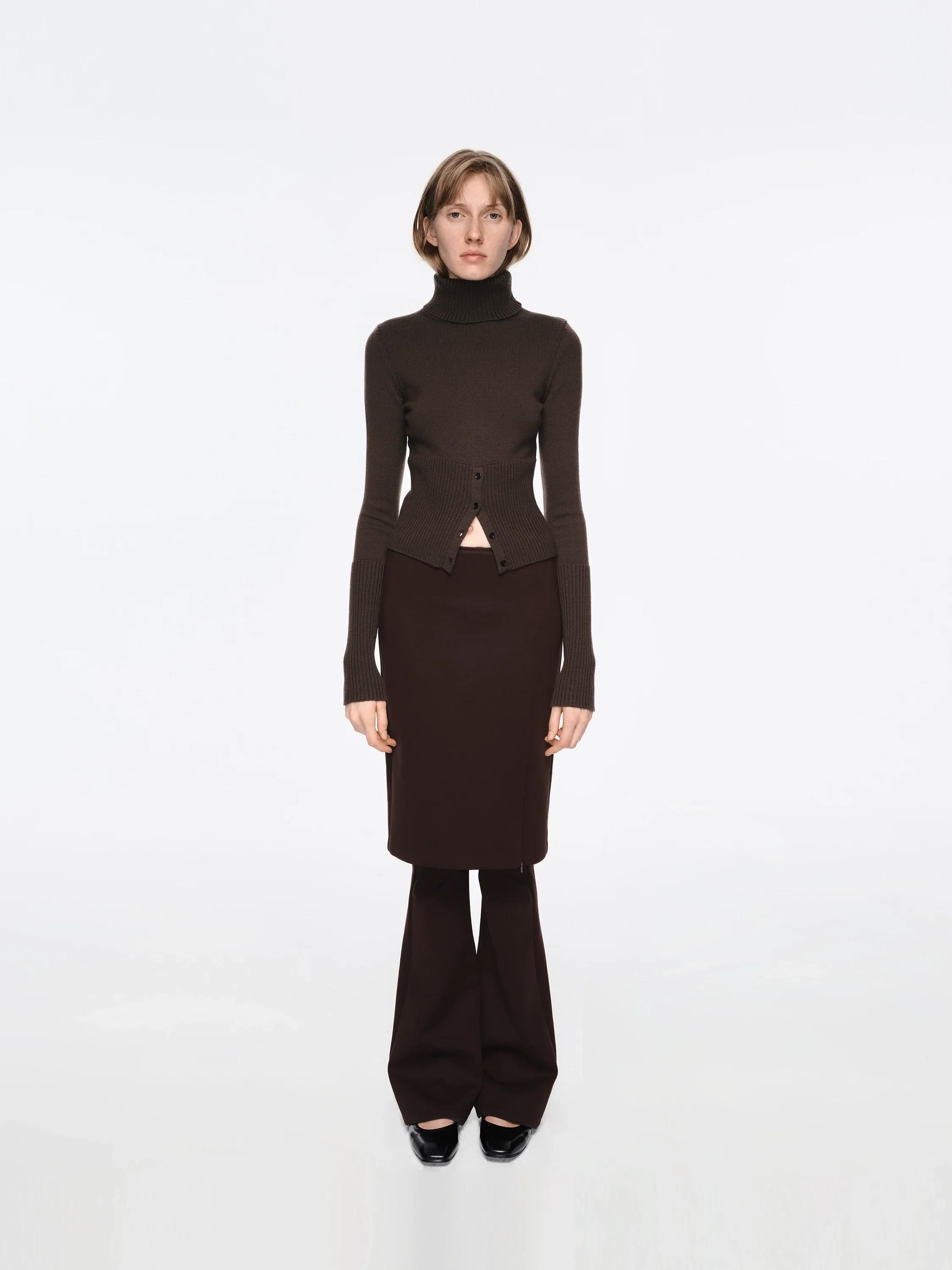 Half-Placket Wool Turtleneck - Image 4