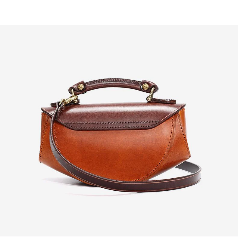 Half Work Leather Handbag - Image 4