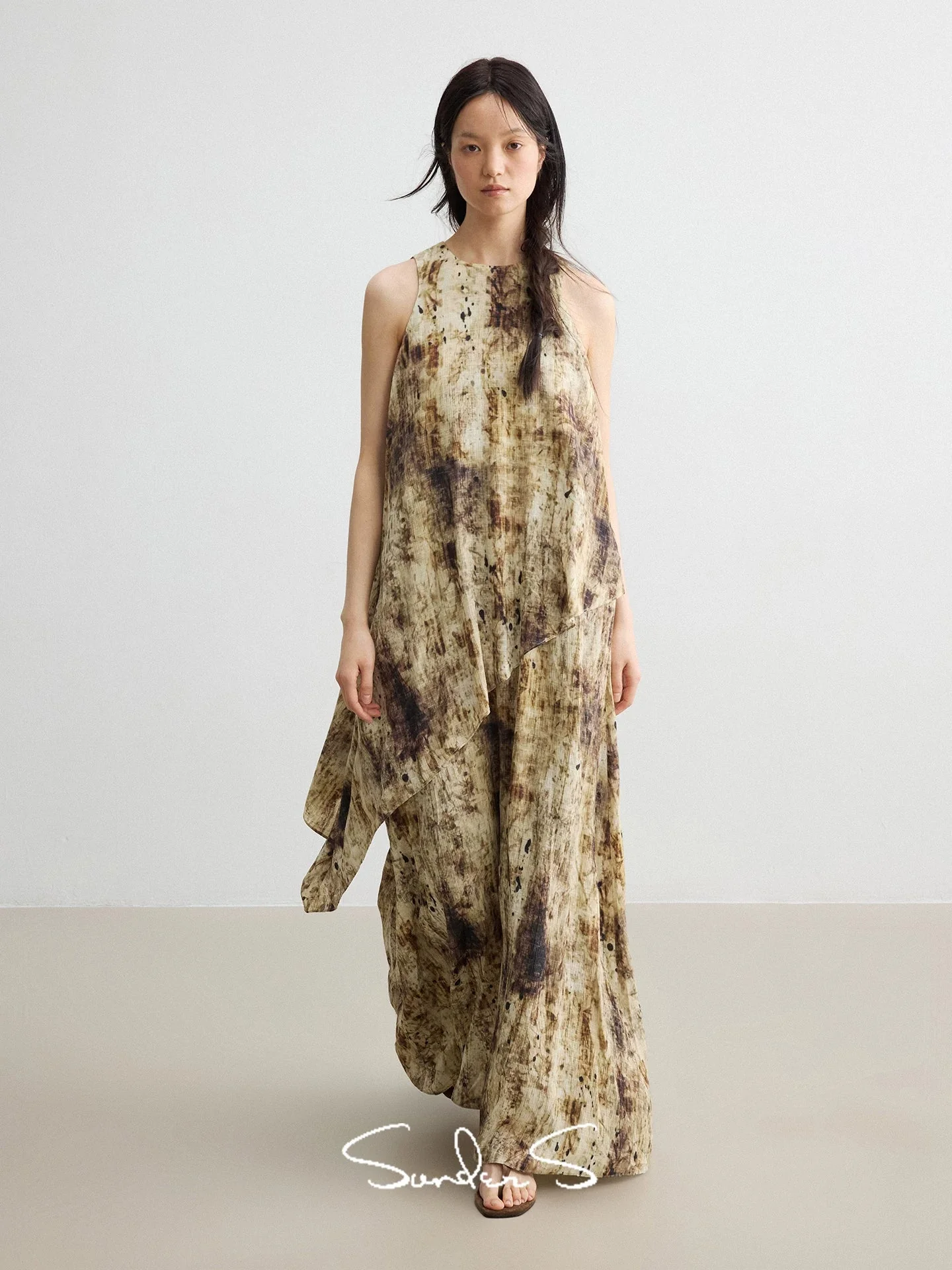 Halter Layered Maxi Dress - Image 2