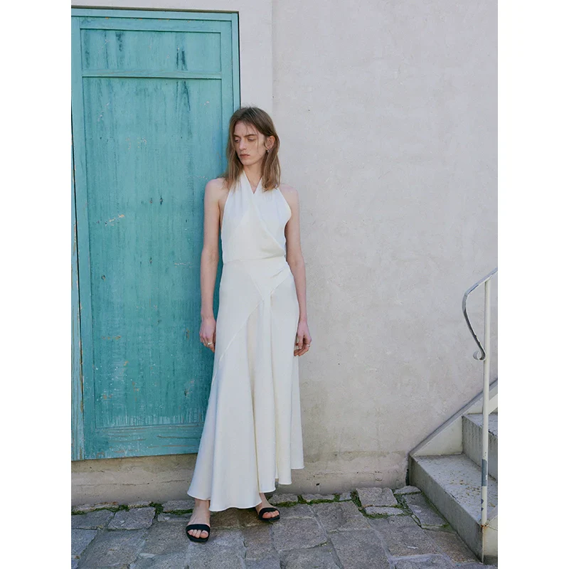 Halter Neck Wrap Dress - Image 2
