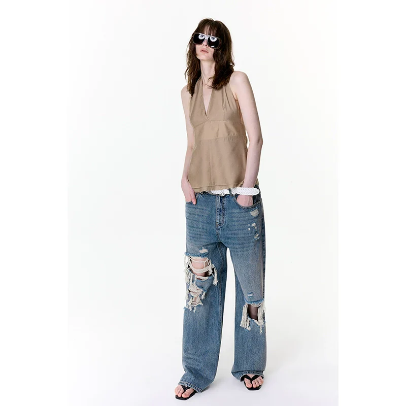 Halter Top with Deep V-Neck - Image 5